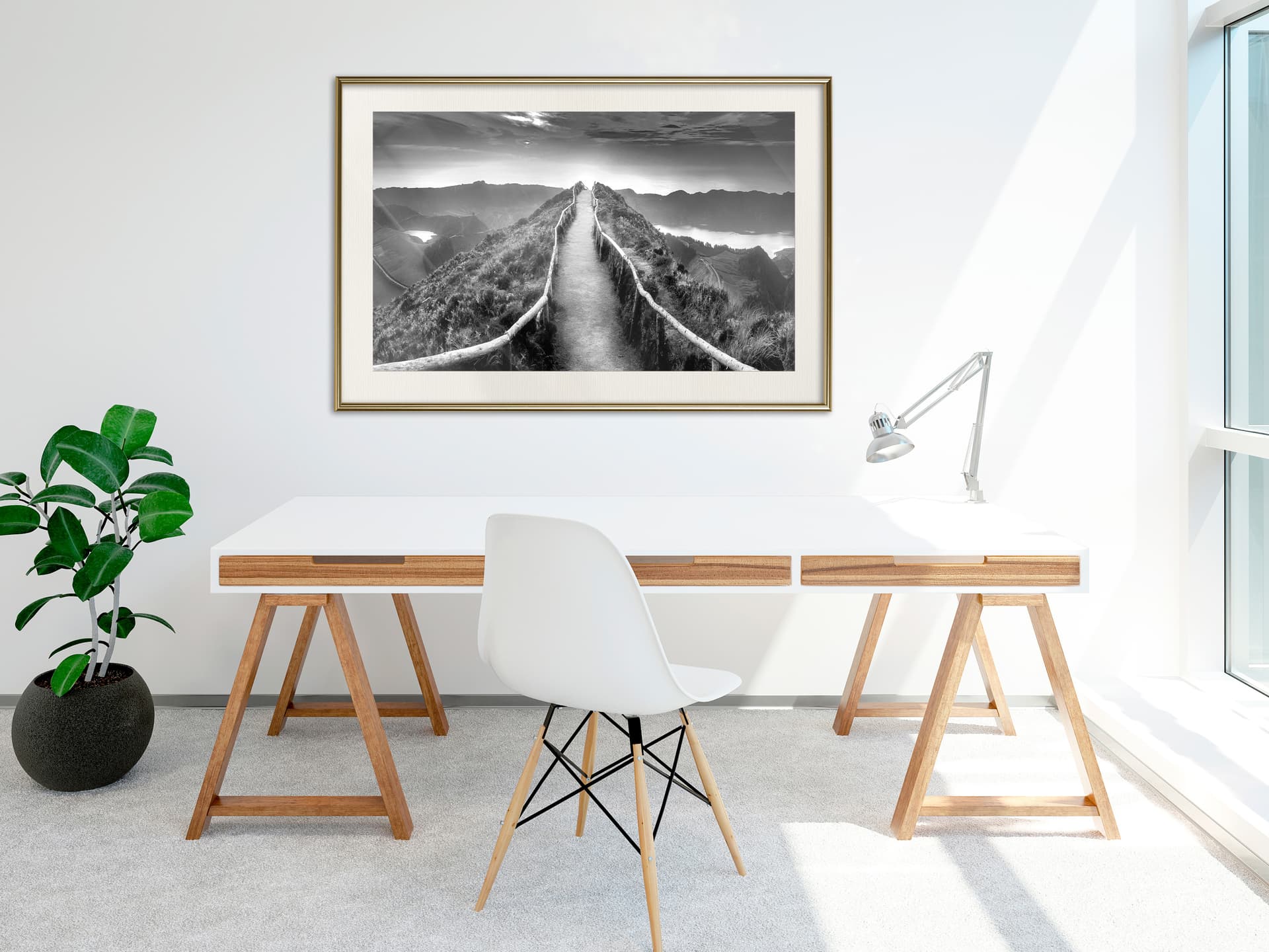 

Plakat - Horyzont (rozmiar 30x20, wykończenie Rama złota z passe-partout)