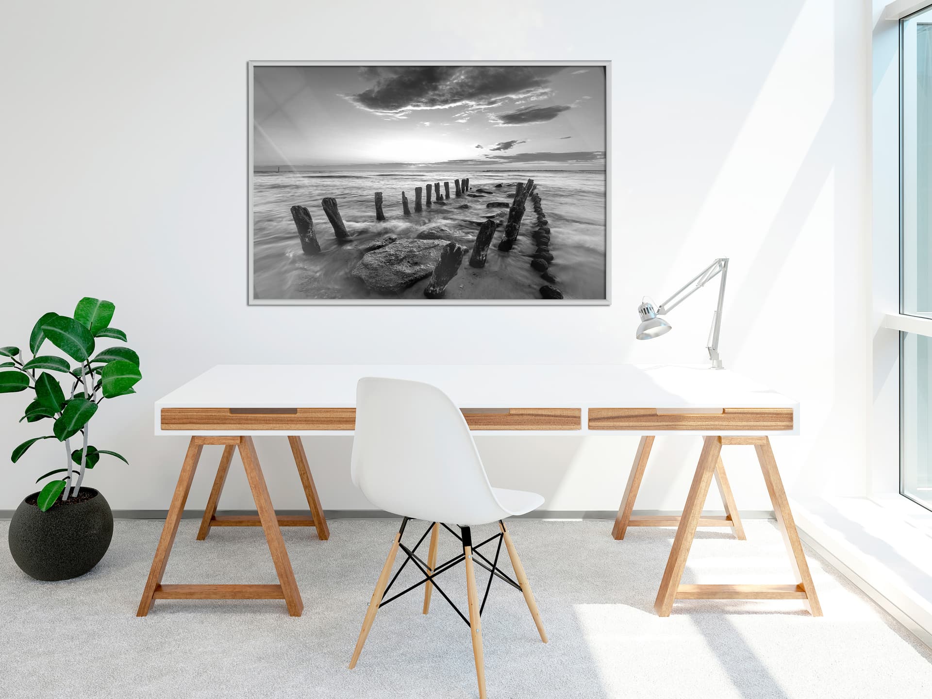 

Plakat - Stary falochron (rozmiar 90x60, wykończenie Rama biała)