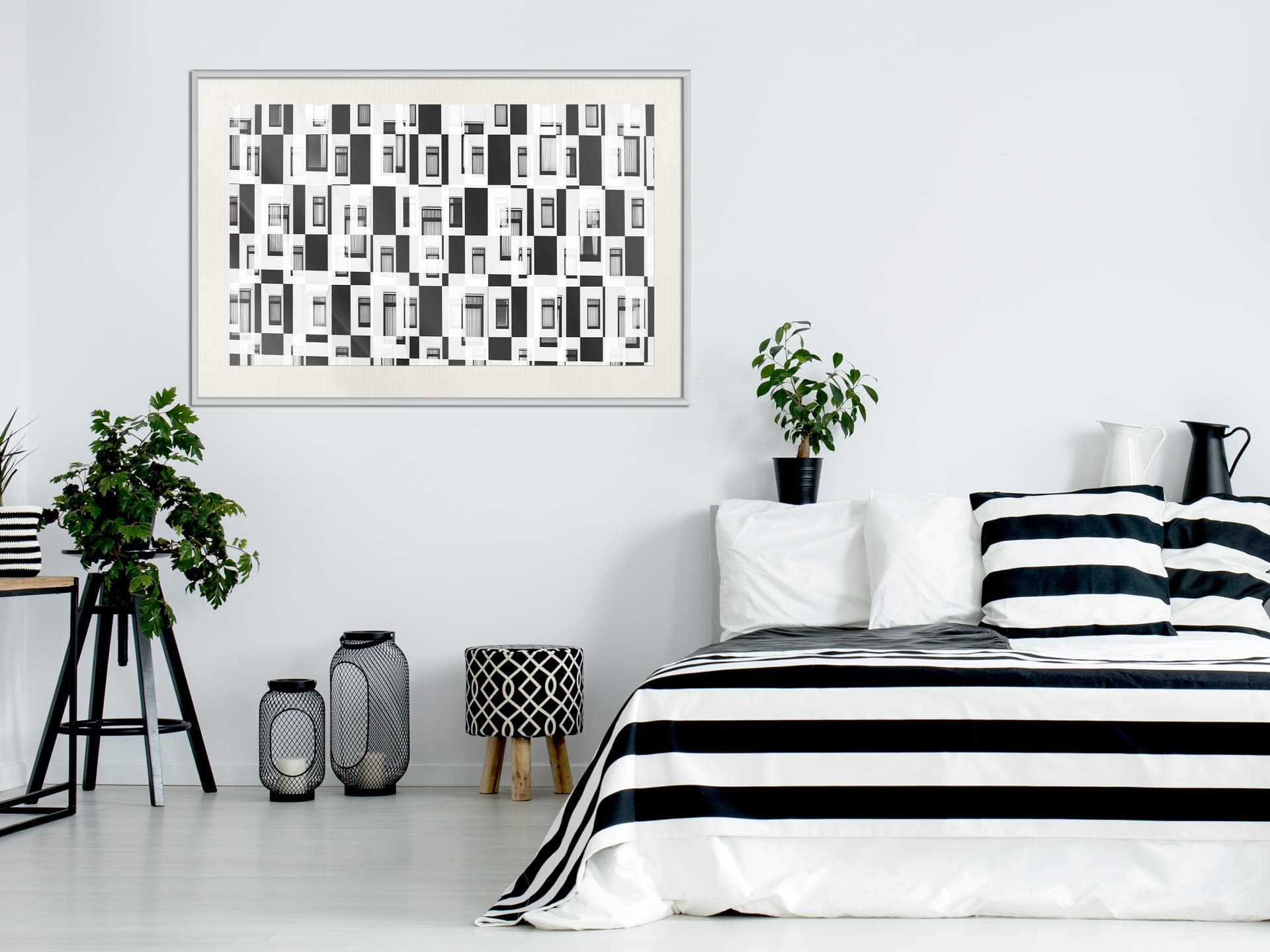 

Plakat - Nowoczesne blokowisko (rozmiar 90x60, wykończenie Rama biała z passe-partout)