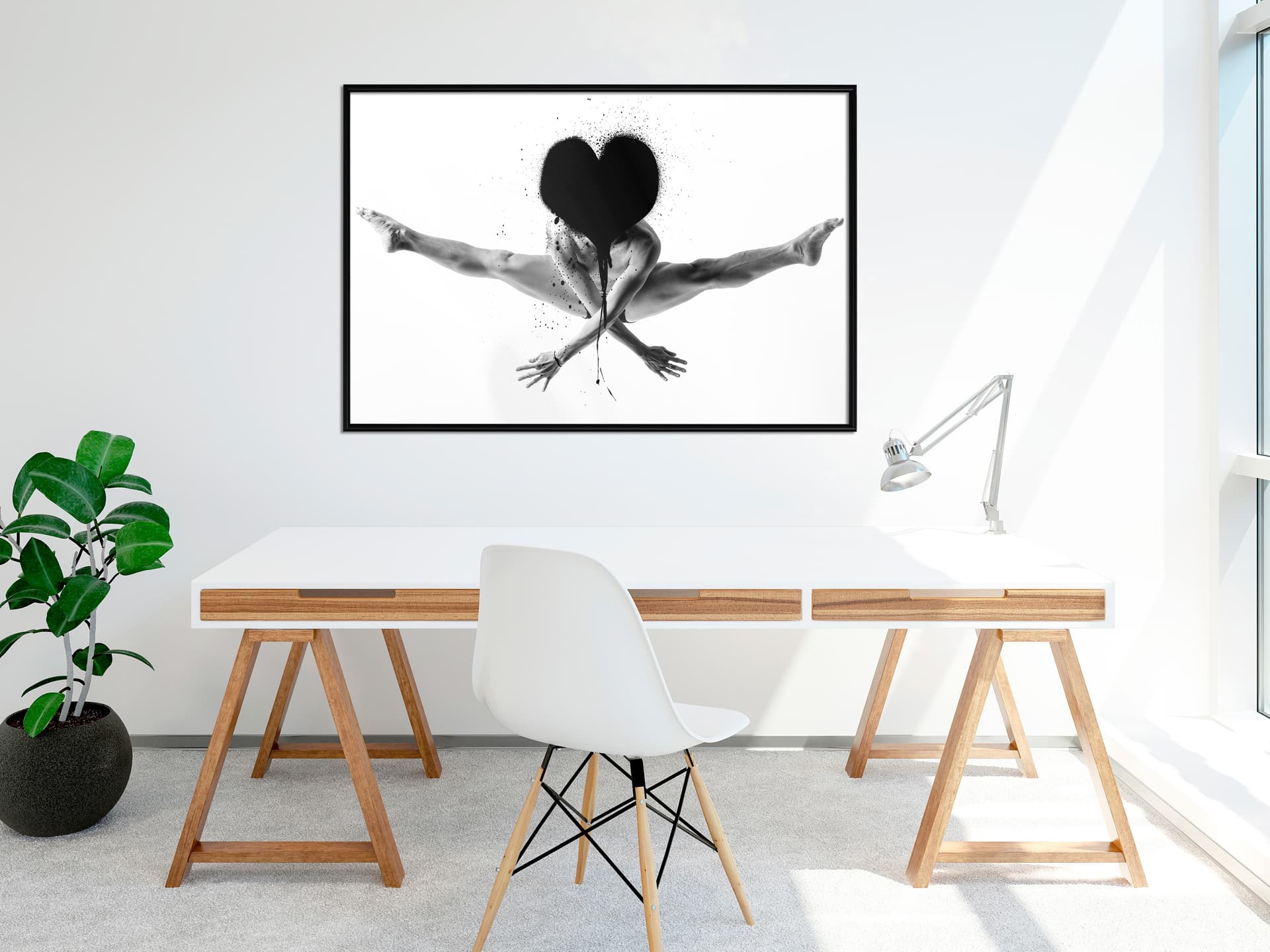 

Plakat - Szpagat w powietrzu (rozmiar 90x60, wykończenie Rama czarna)