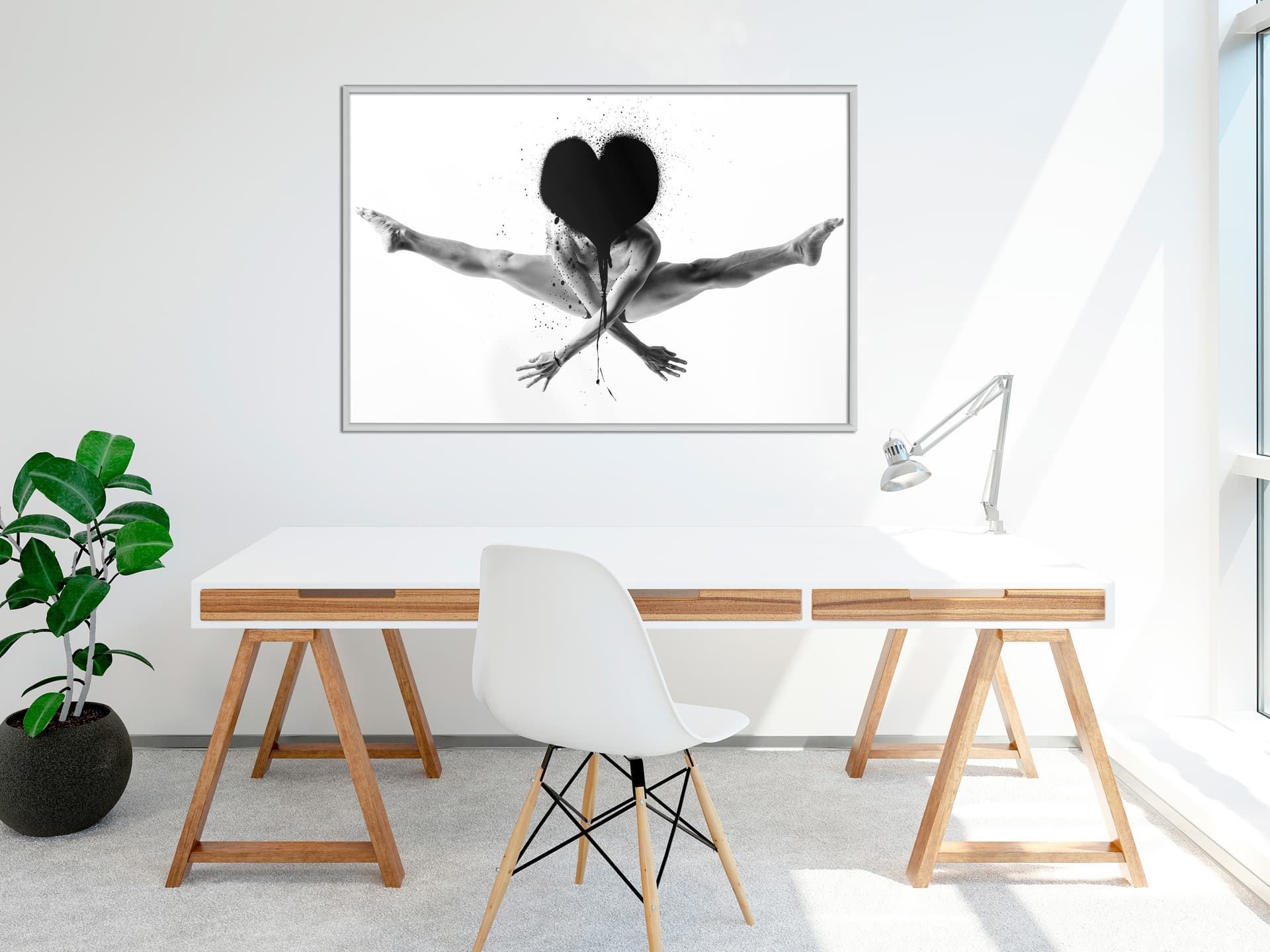 

Plakat - Szpagat w powietrzu (rozmiar 30x20, wykończenie Rama biała)
