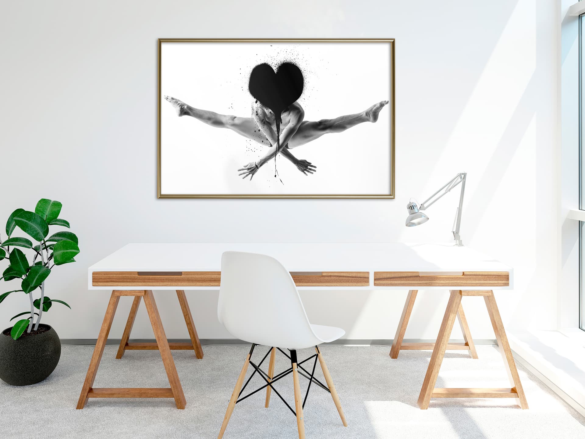 

Plakat - Szpagat w powietrzu (rozmiar 60x40, wykończenie Rama złota)