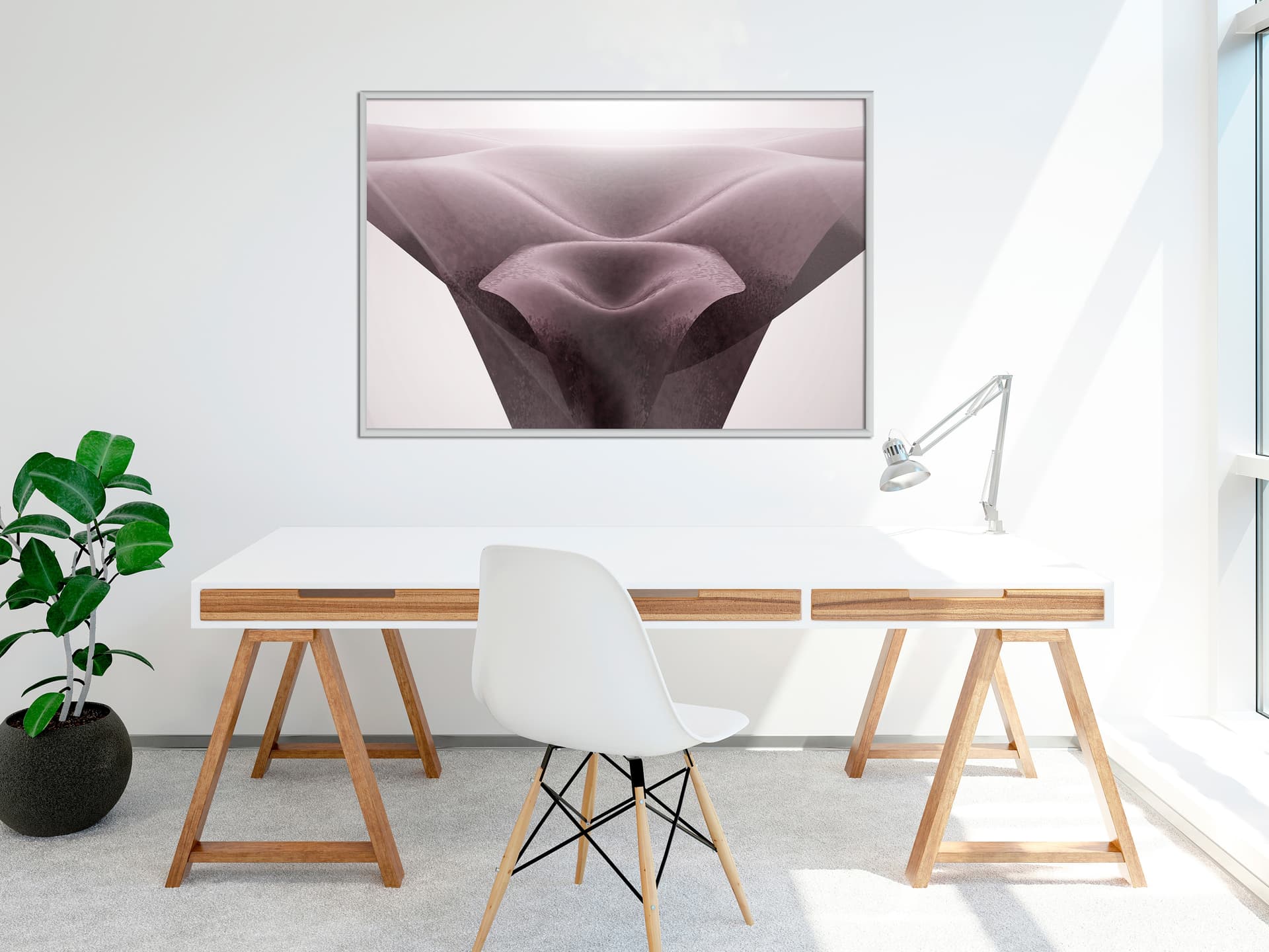 

Plakat - Surrealistyczne wydmy (rozmiar 60x40, wykończenie Rama biała)