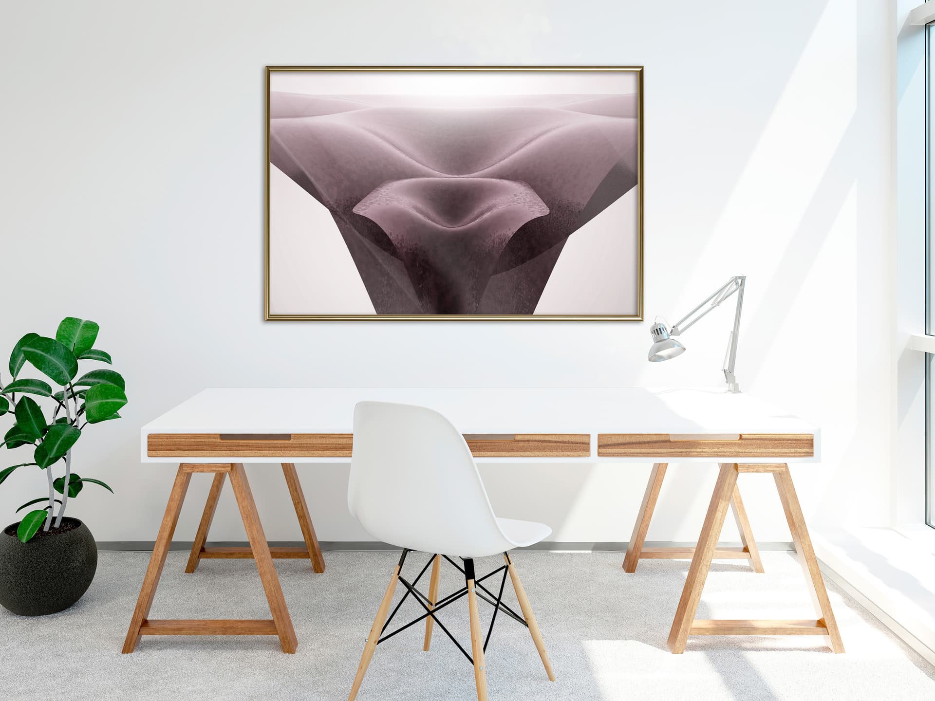 

Plakat - Surrealistyczne wydmy (rozmiar 90x60, wykończenie Rama złota)