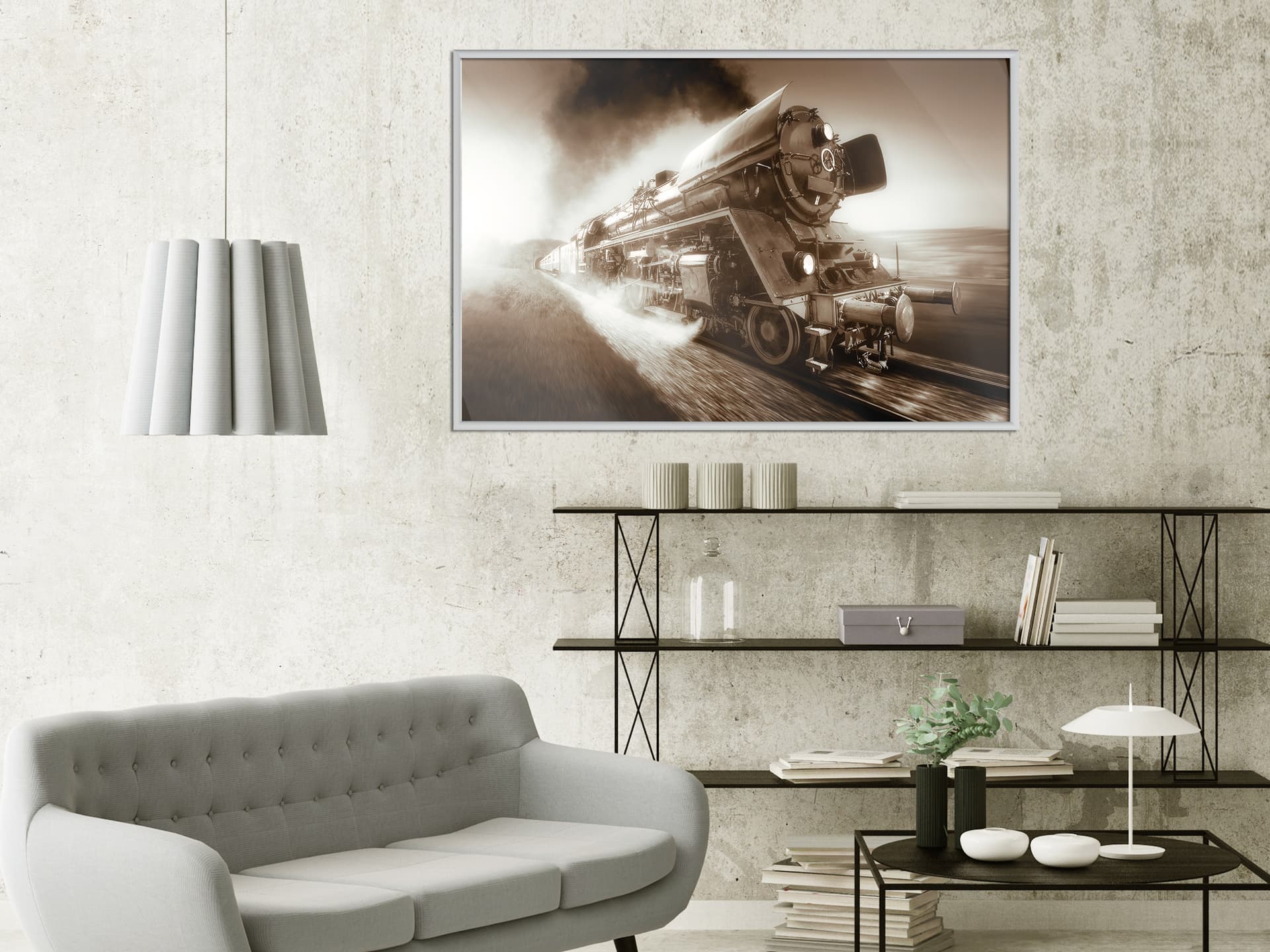 

Plakat - Para i stal (rozmiar 30x20, wykończenie Rama biała)