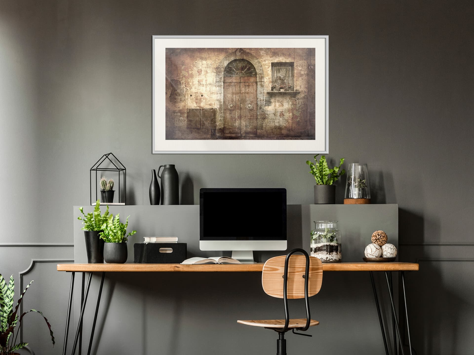 

Plakat - Tajemnicze drzwi (rozmiar 30x20, wykończenie Rama biała z passe-partout)