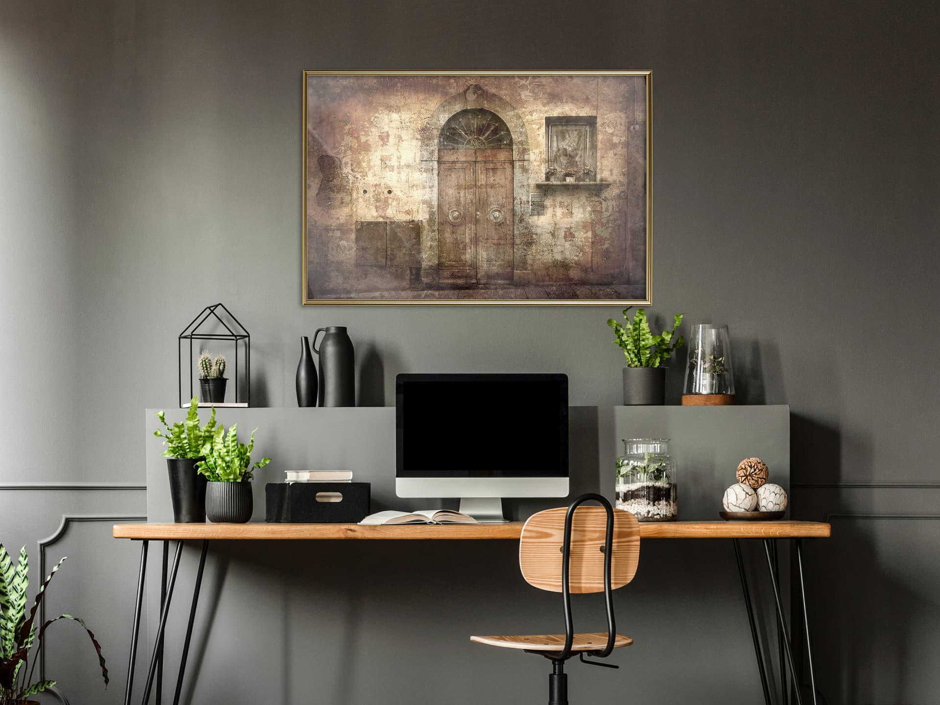 

Plakat - Tajemnicze drzwi (rozmiar 60x40, wykończenie Rama złota)
