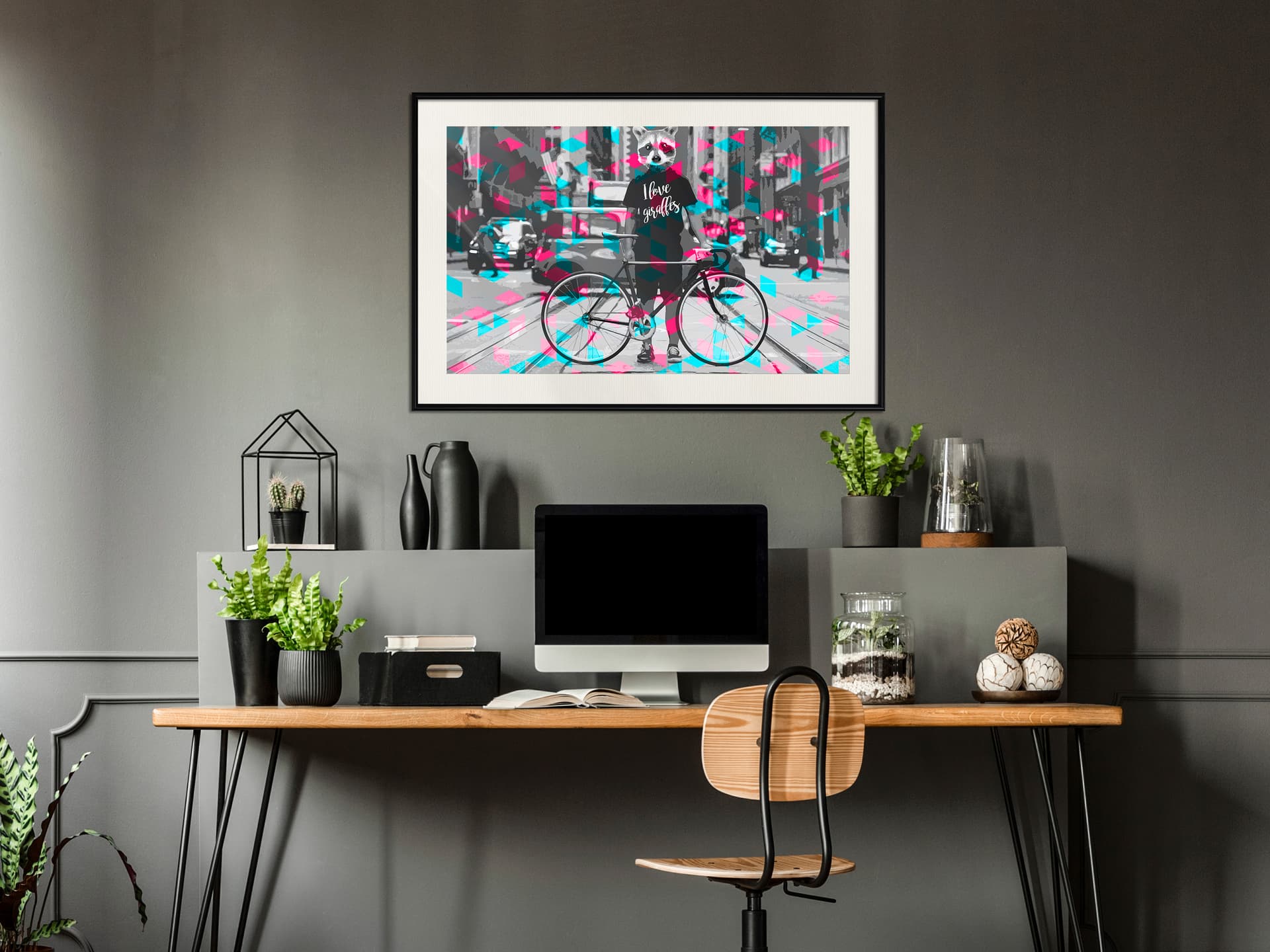 

Plakat - Międzygatunkowa miłość (rozmiar 90x60, wykończenie Rama czarna z passe-partout)
