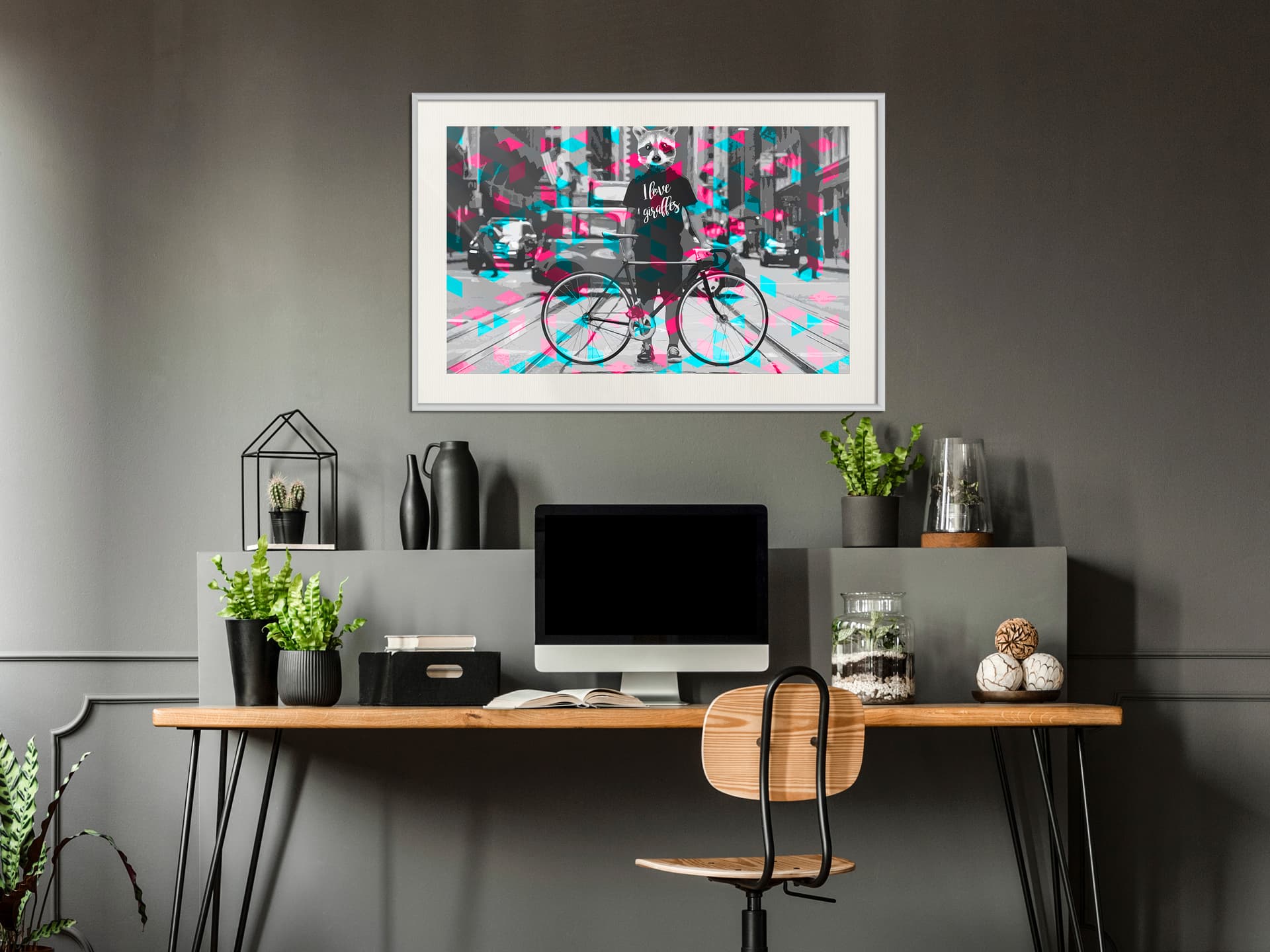 

Plakat - Międzygatunkowa miłość (rozmiar 60x40, wykończenie Rama biała z passe-partout)