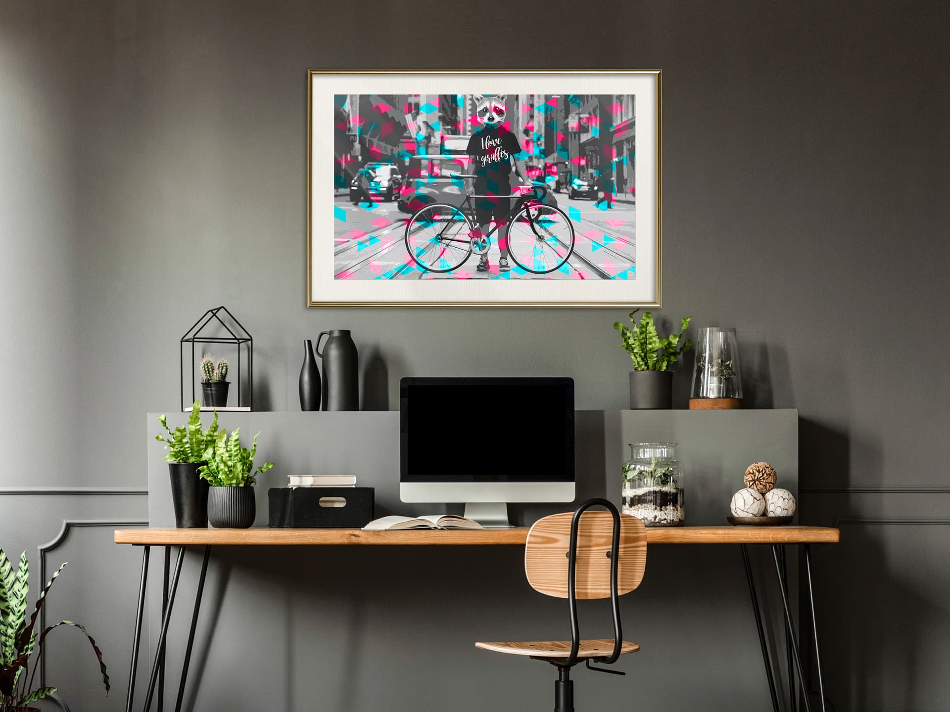 

Plakat - Międzygatunkowa miłość (rozmiar 60x40, wykończenie Rama złota z passe-partout)