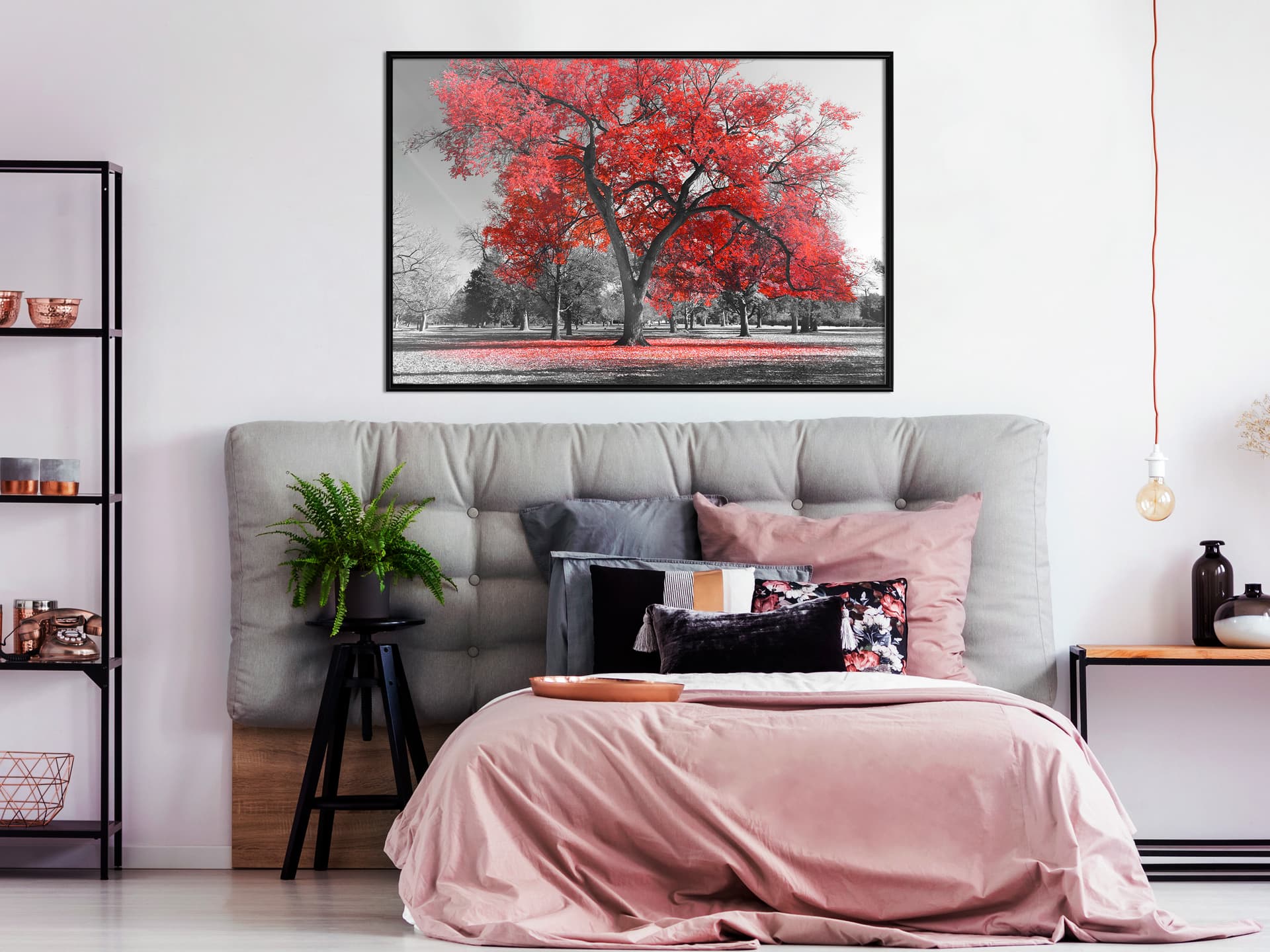

Plakat - Czerwone drzewo (rozmiar 60x40, wykończenie Rama czarna)
