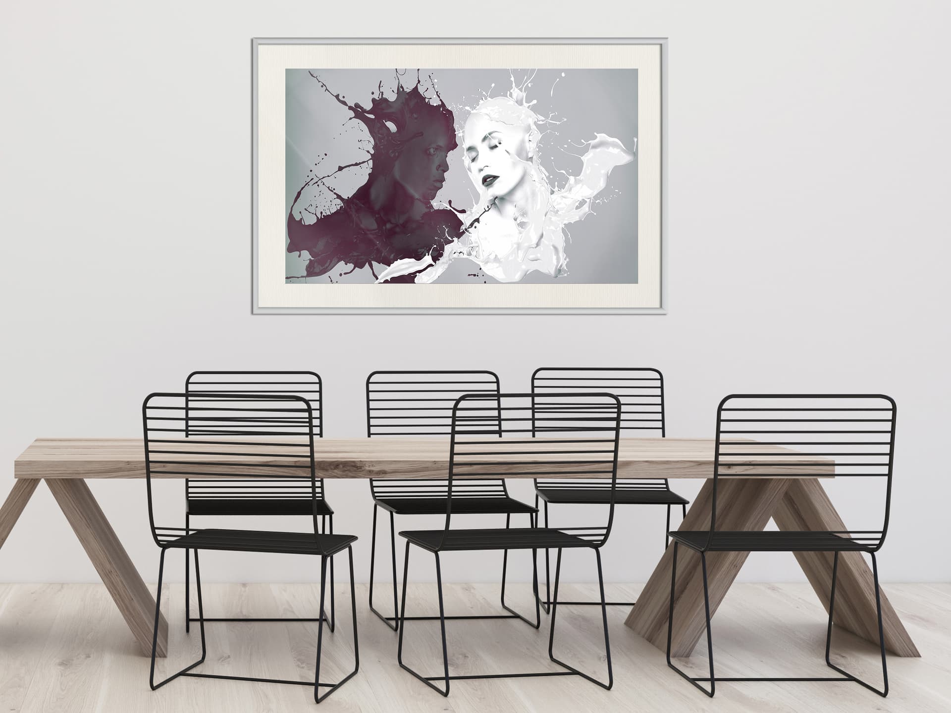 

Plakat - Dopasowana para (rozmiar 90x60, wykończenie Rama biała z passe-partout)