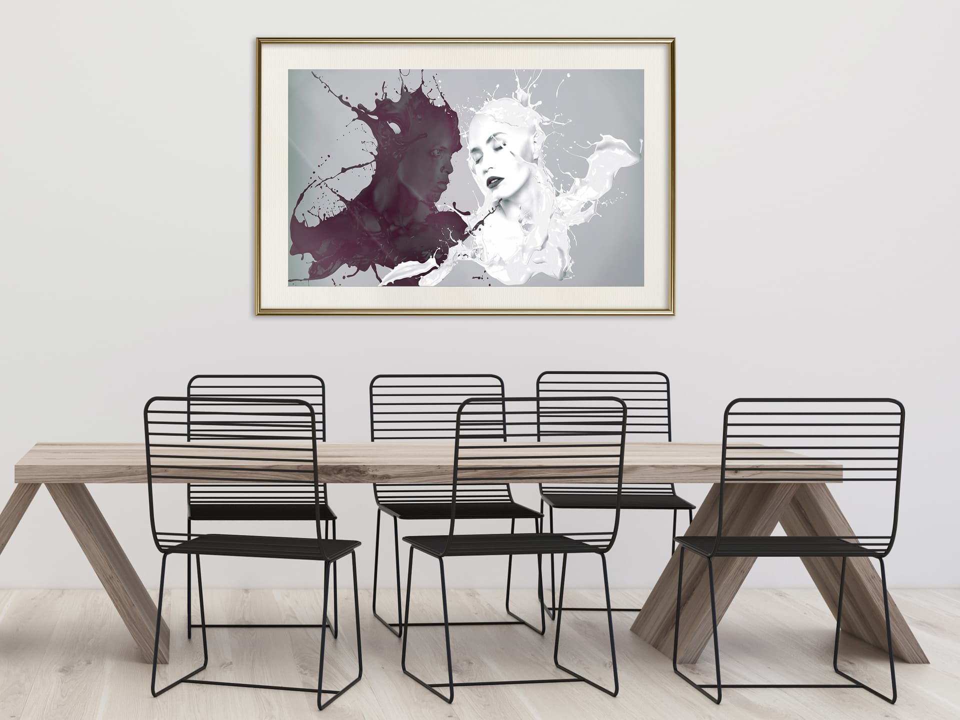 

Plakat - Dopasowana para (rozmiar 90x60, wykończenie Rama złota z passe-partout)