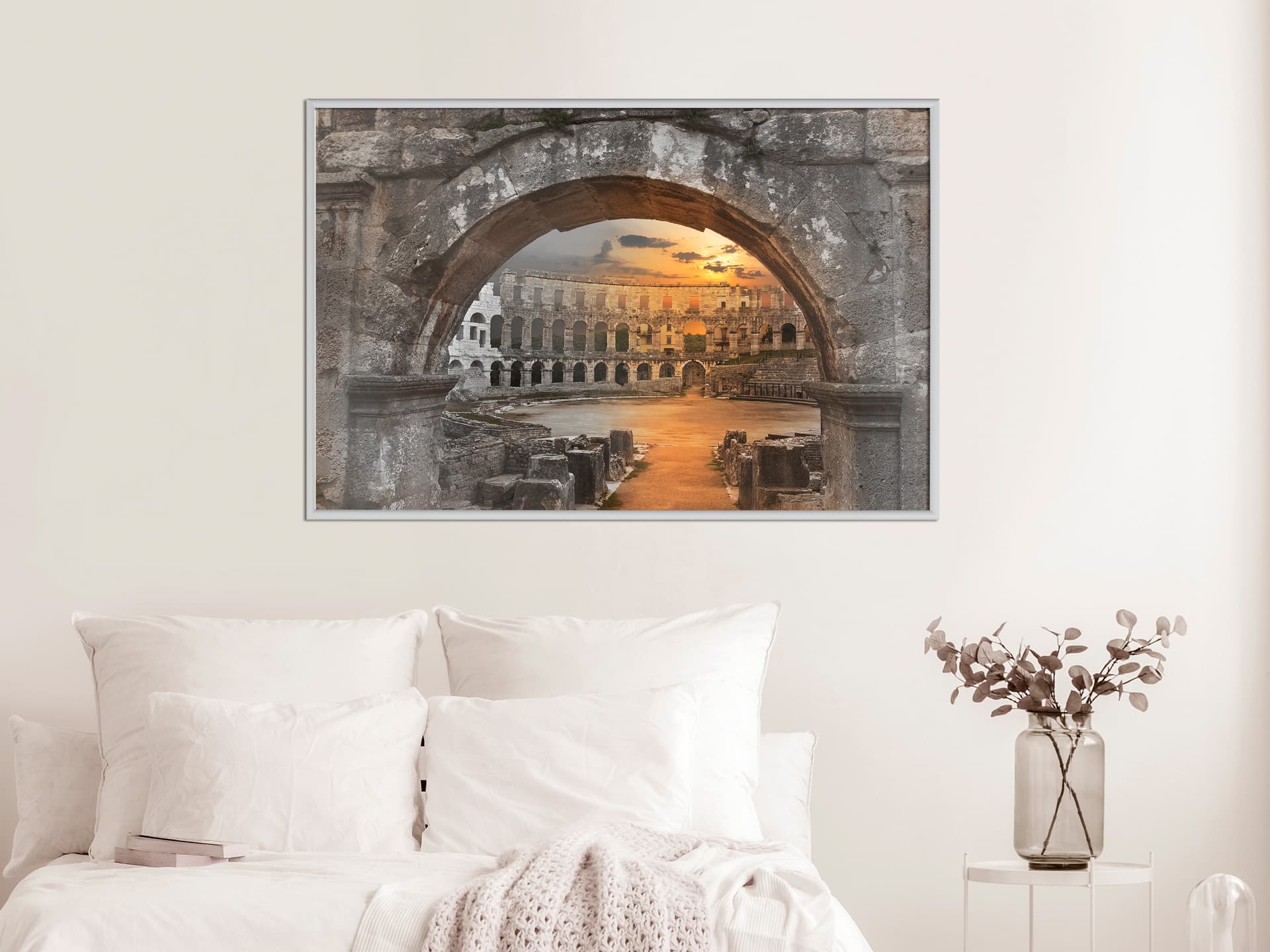 

Plakat - Zachód słońca w antycznym mieście (rozmiar 45x30, wykończenie Rama biała)