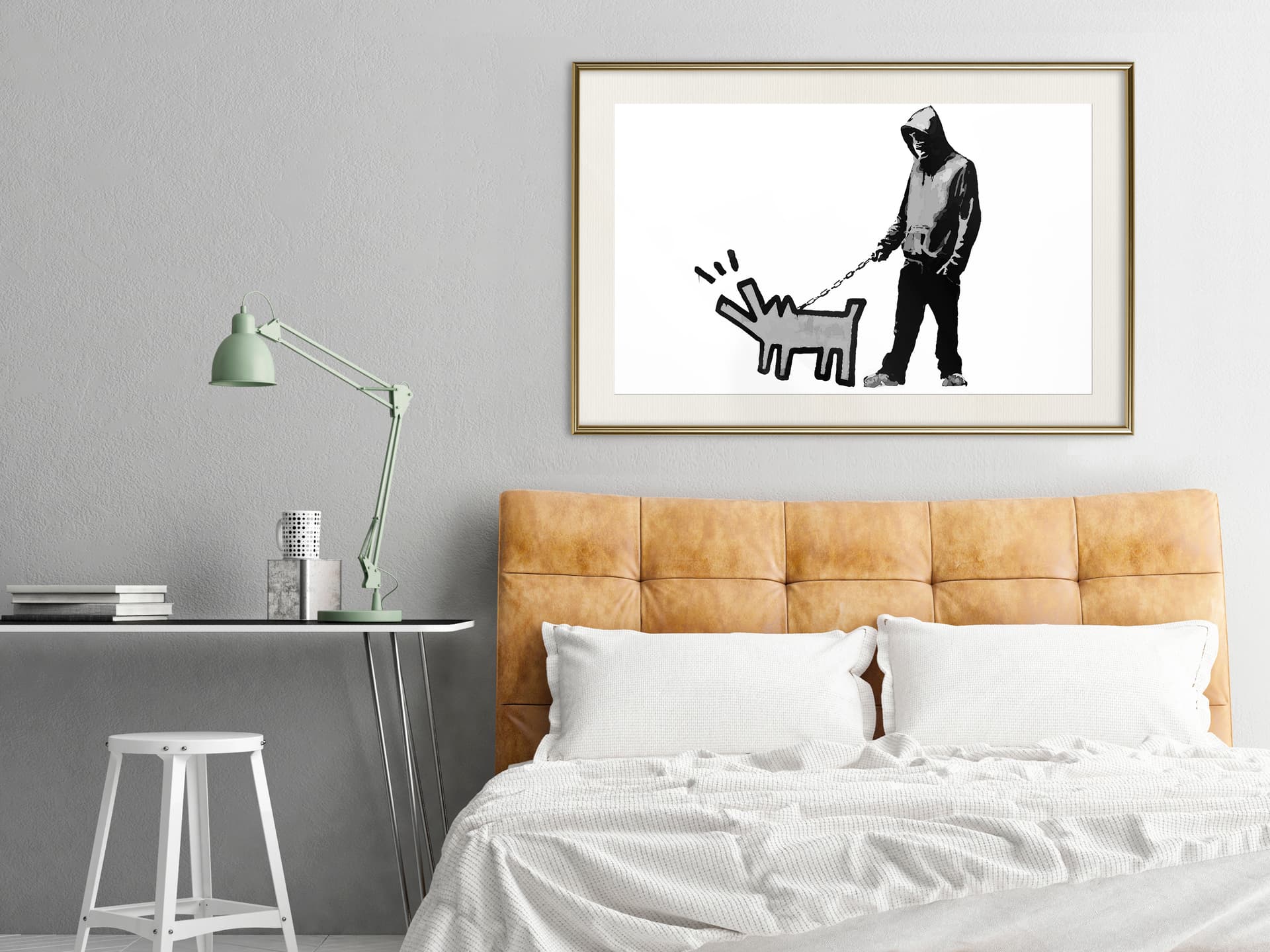 

Plakat - Banksy: Choose Your Weapon (rozmiar 30x20, wykończenie Rama złota z passe-partout)