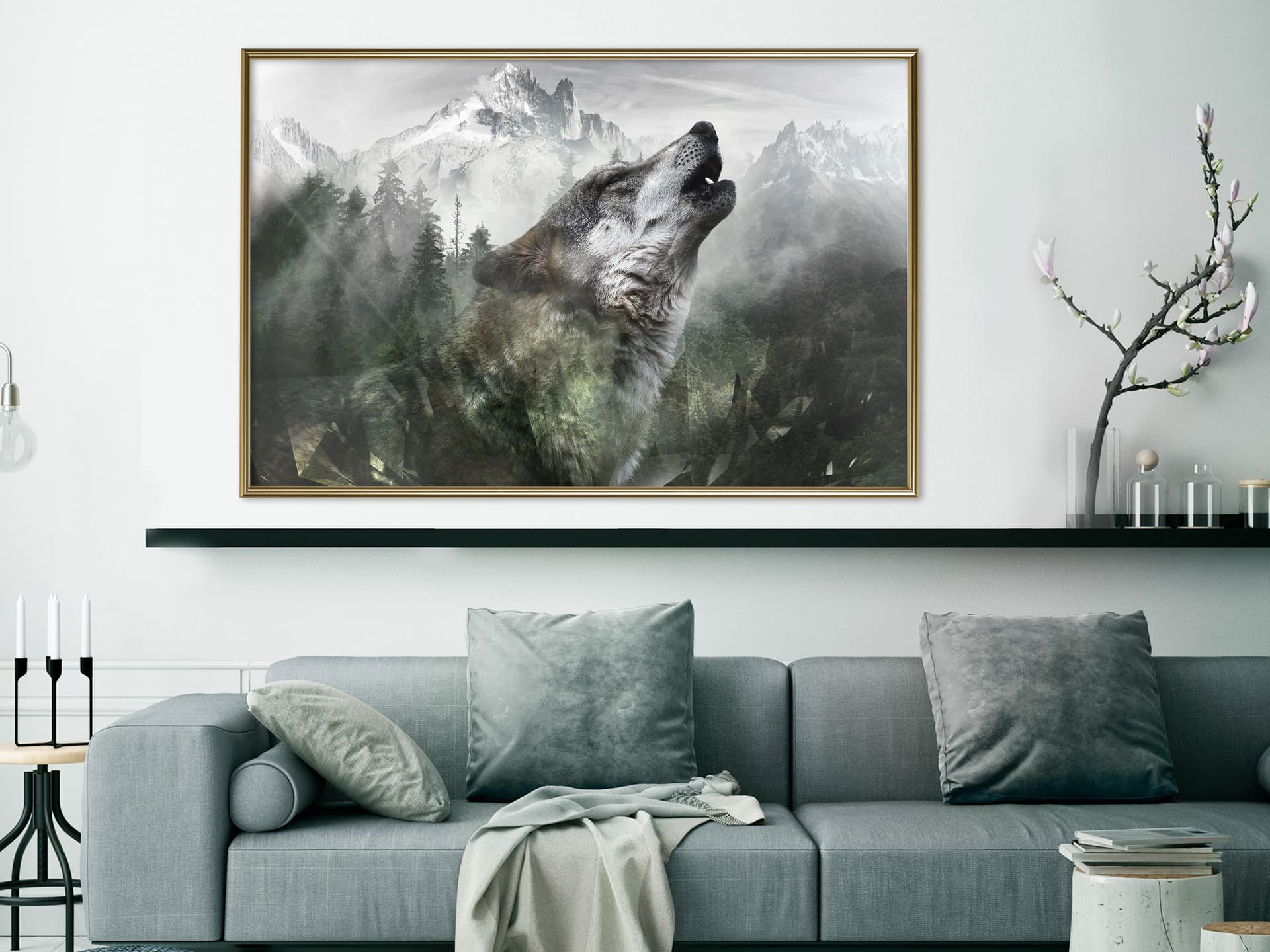 

Plakat - Wilcze terytorium (rozmiar 60x40, wykończenie Rama złota)
