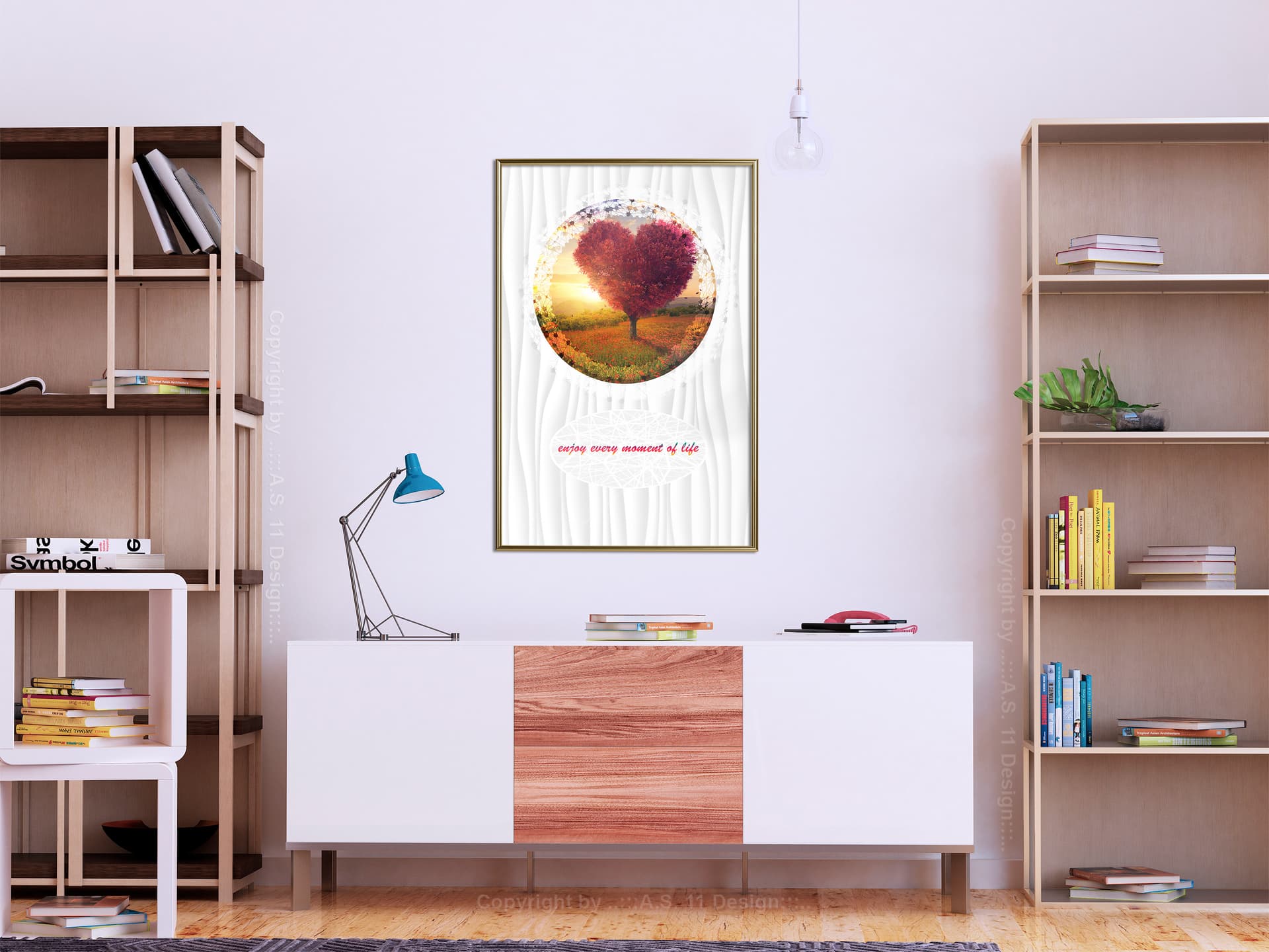

Plakat - Drzewo-serce II (rozmiar 40x60, wykończenie Rama złota)