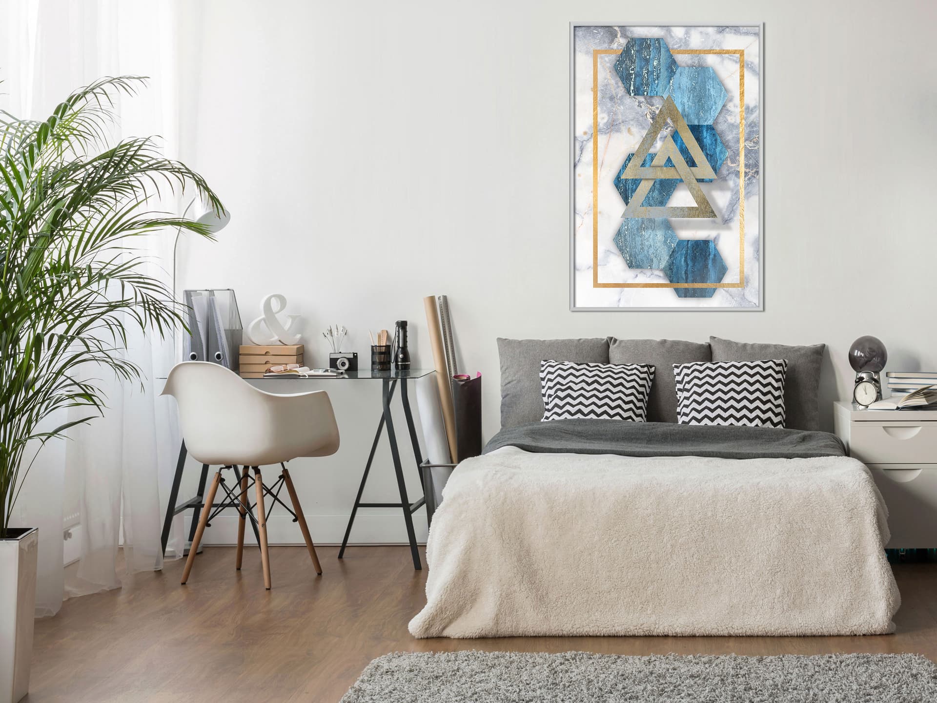 

Plakat - Marmurowa kompozycja I (rozmiar 20x30, wykończenie Rama biała)