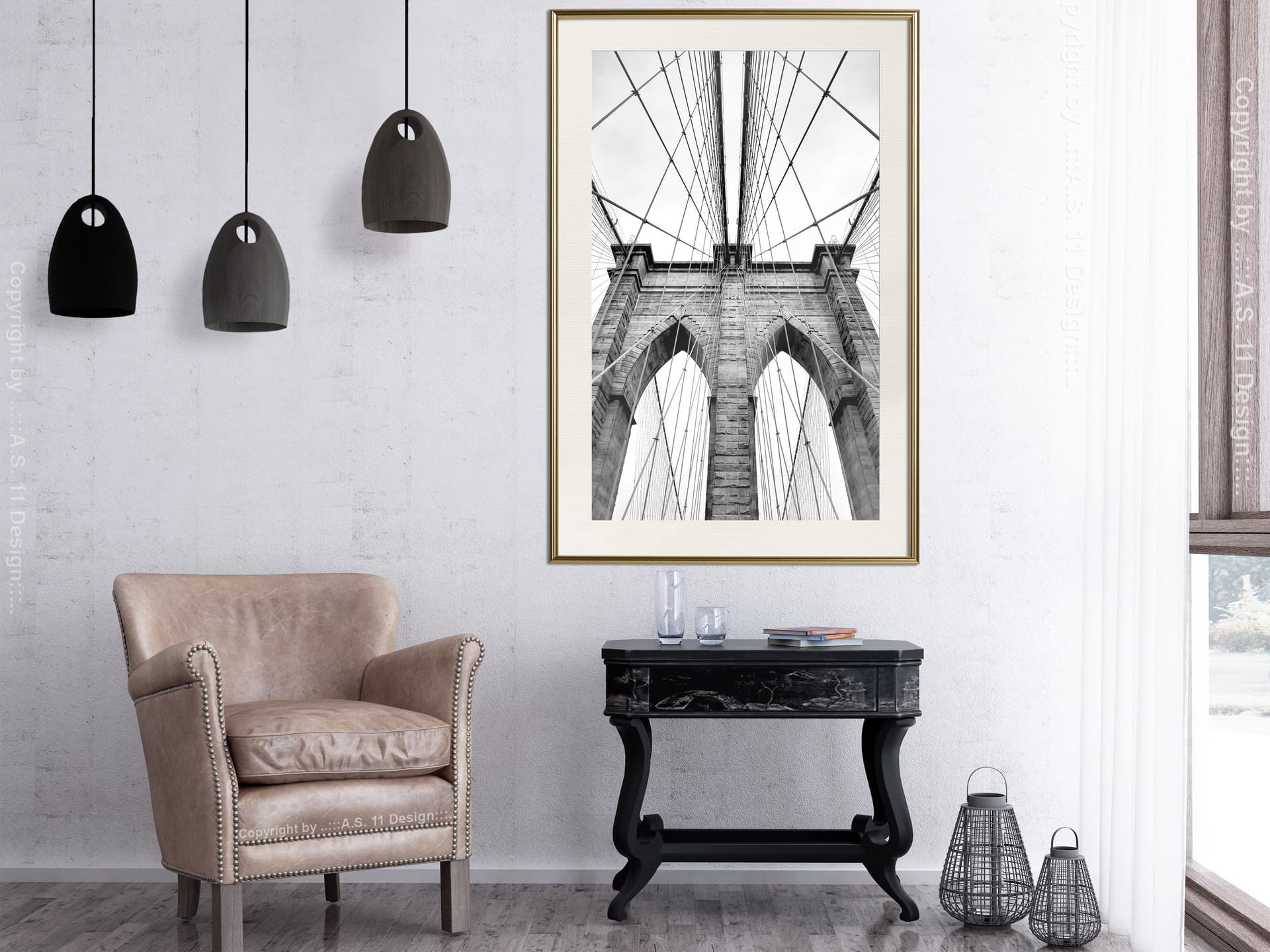 

Plakat - Symetria (rozmiar 20x30, wykończenie Rama złota z passe-partout)