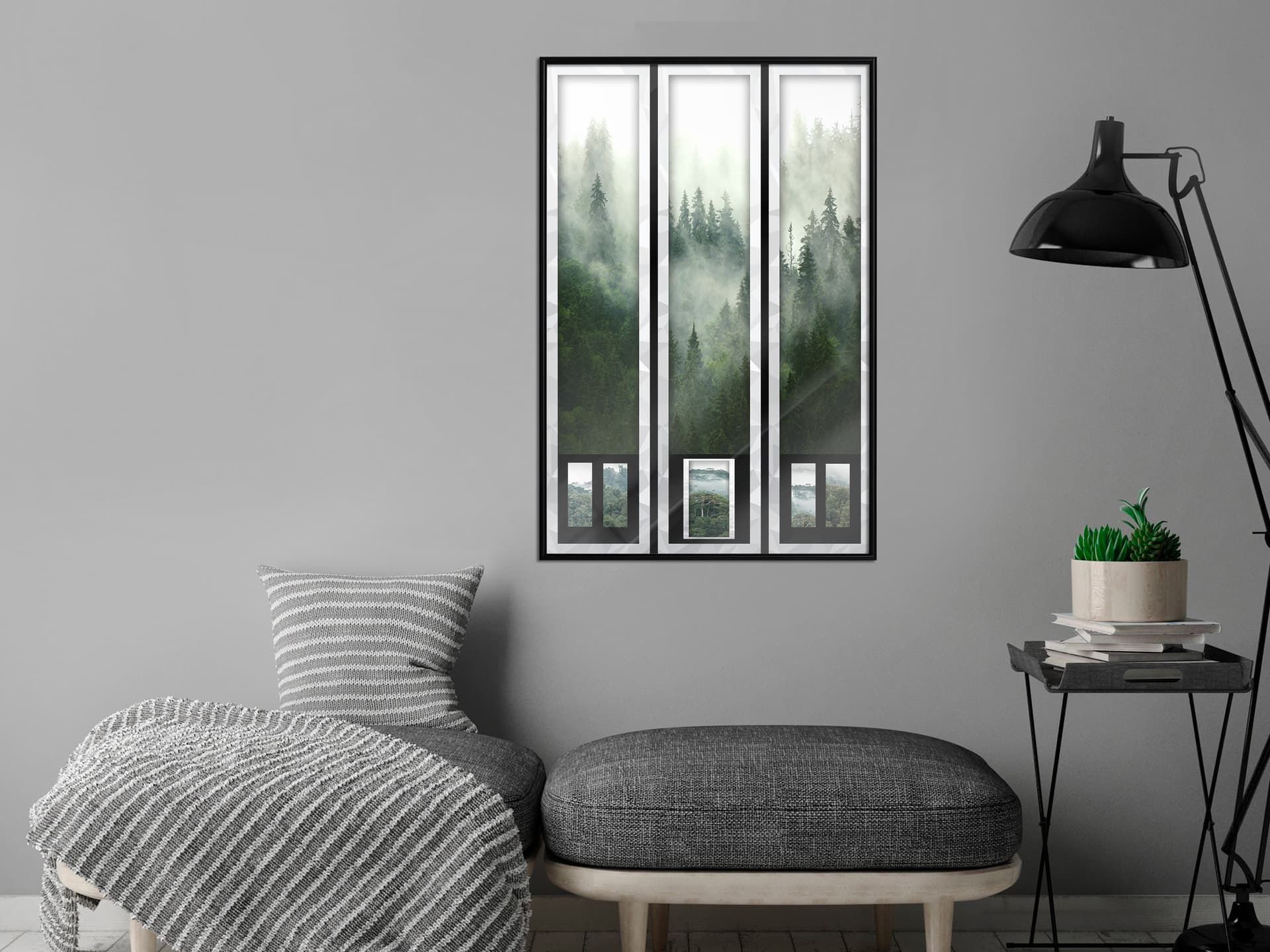

Plakat - Odwieczny las – tryptyk (rozmiar 40x60, wykończenie Rama czarna)