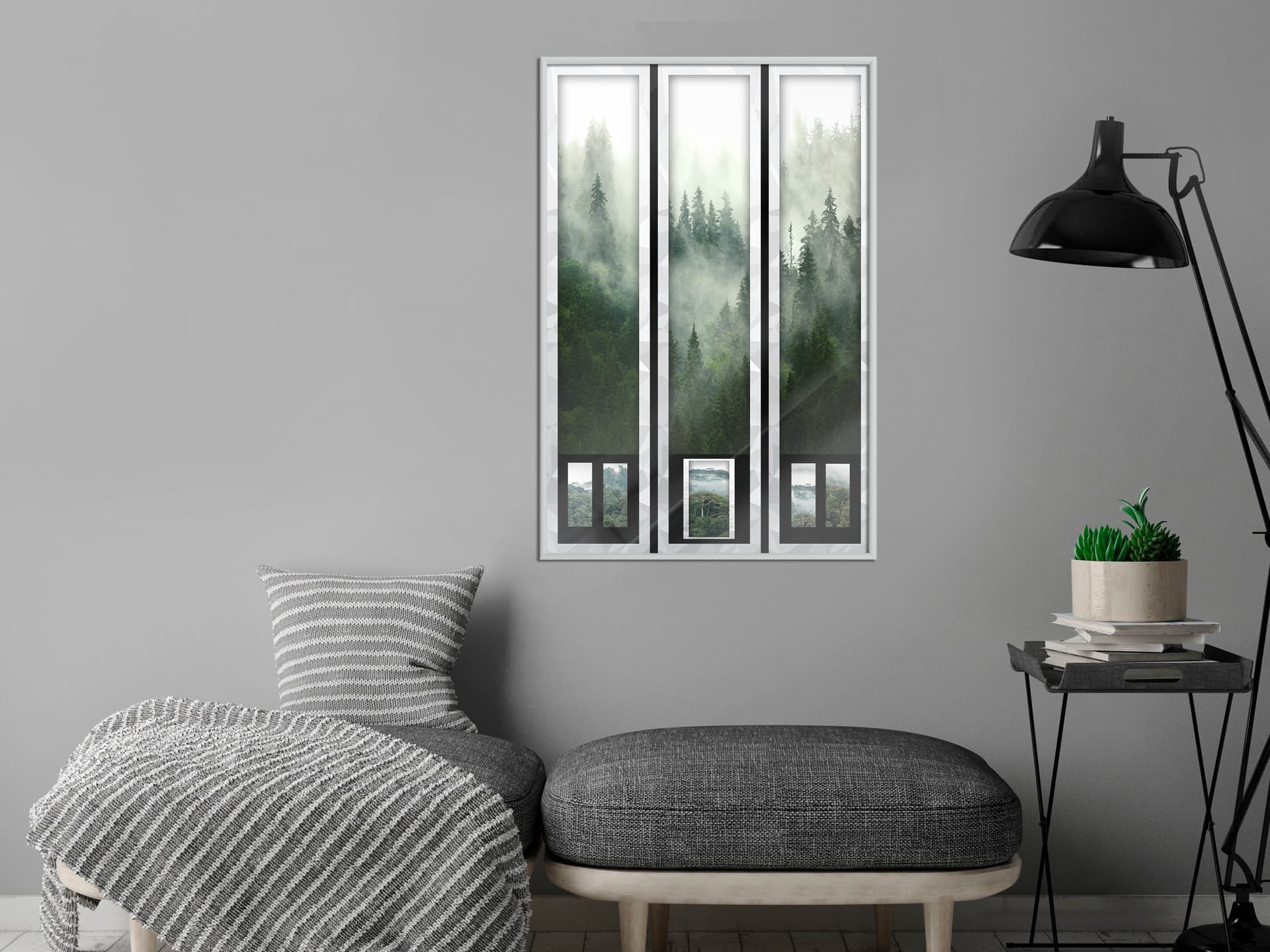 

Plakat - Odwieczny las – tryptyk (rozmiar 40x60, wykończenie Rama biała)
