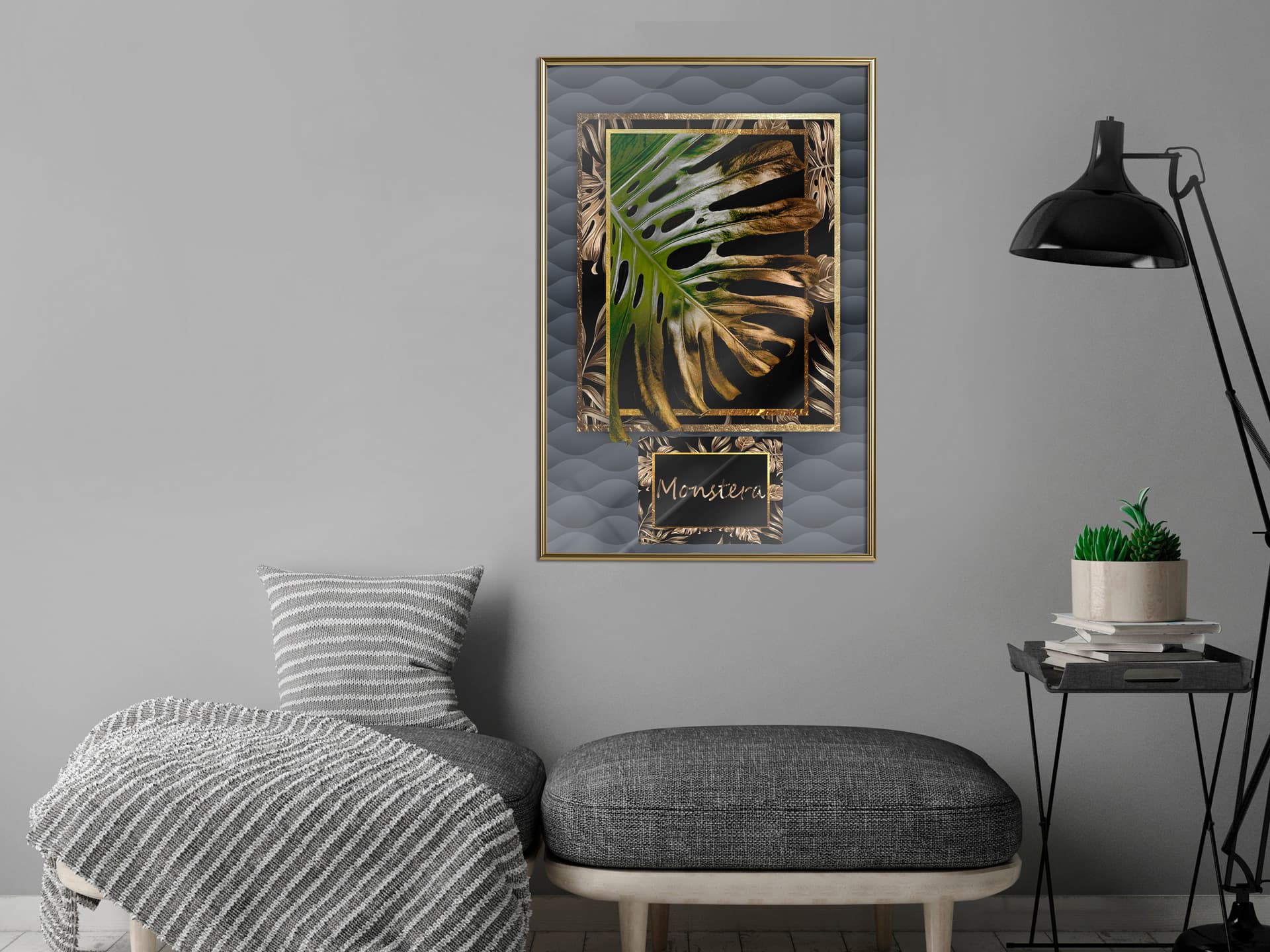 

Plakat - Monstera w ramce (rozmiar 40x60, wykończenie Rama złota)