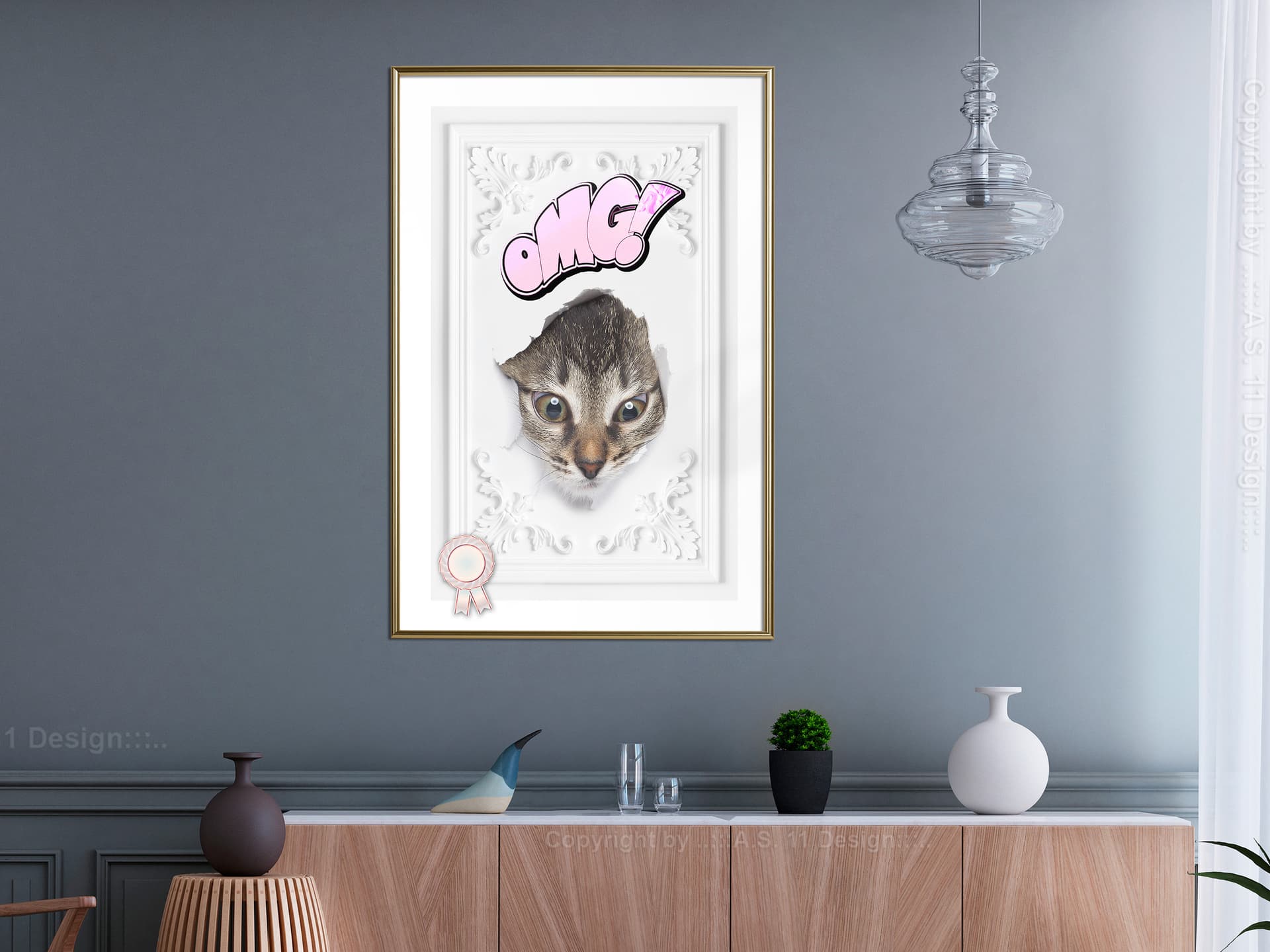 

Plakat - A kuku! (rozmiar 30x45, wykończenie Rama złota)