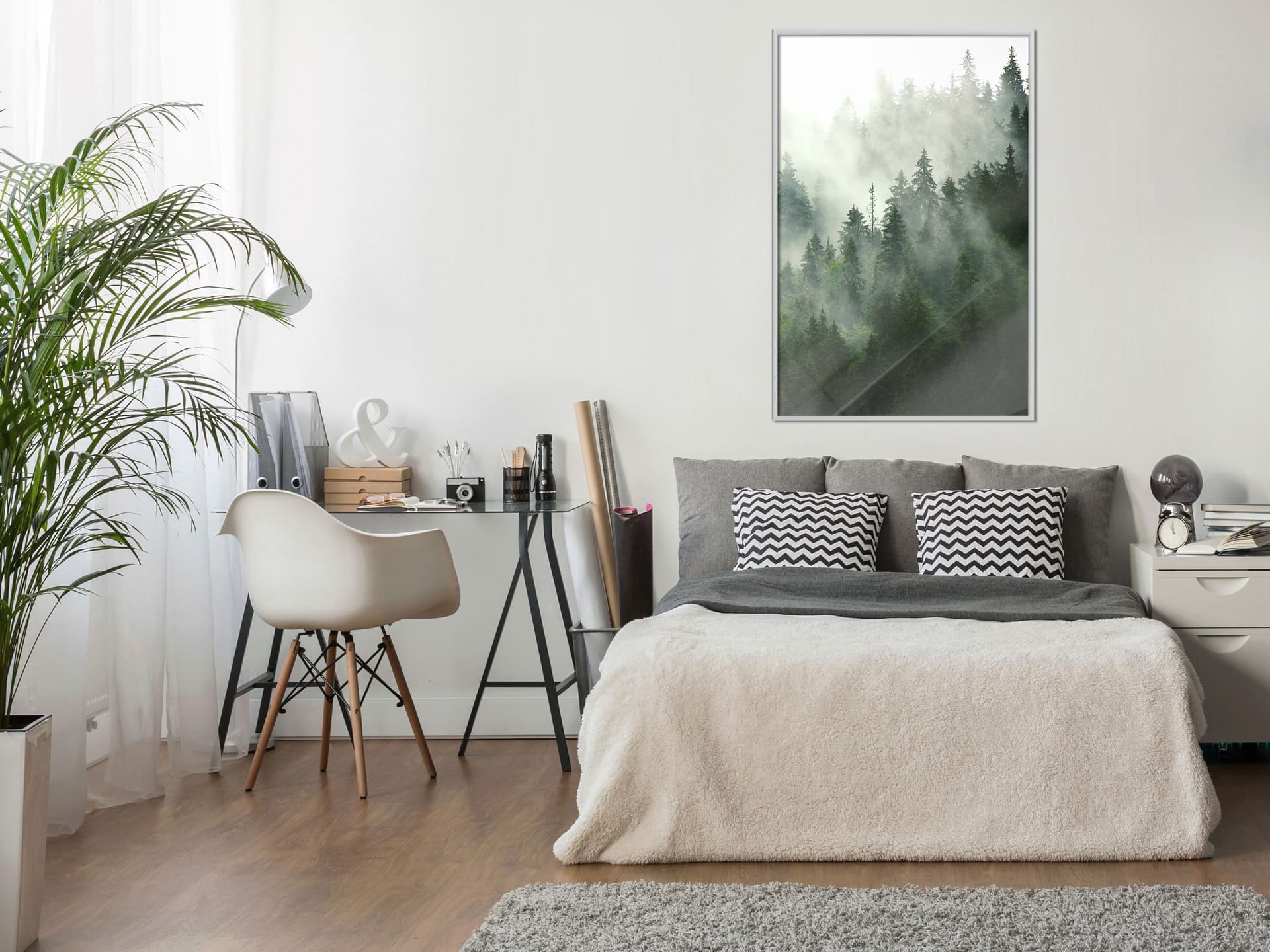 

Plakat - Parujący las (rozmiar 20x30, wykończenie Rama biała)