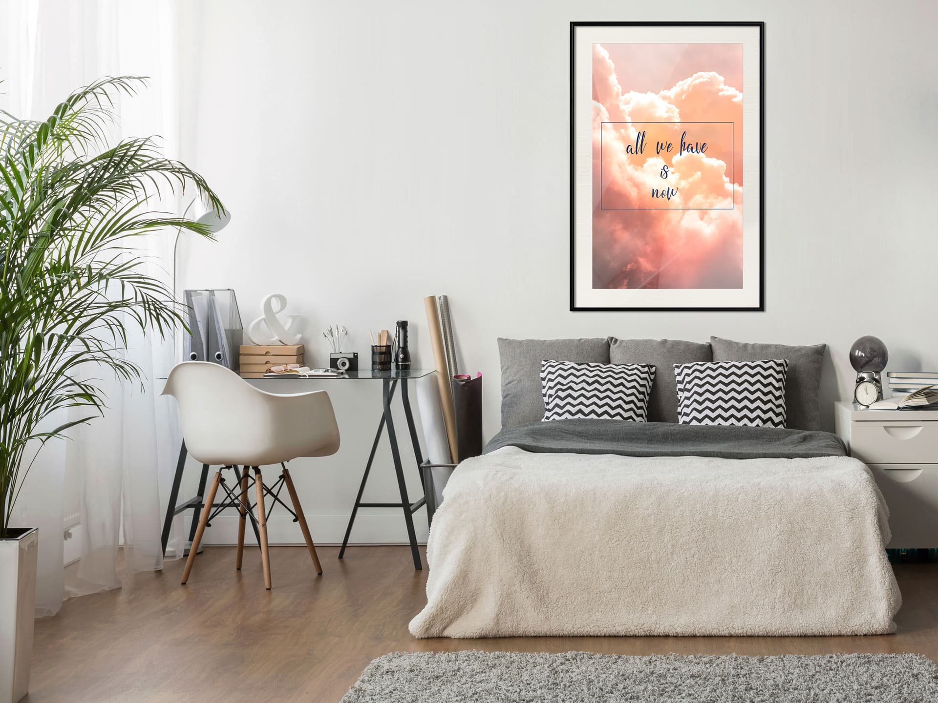 

Plakat - Teraźniejszość (rozmiar 20x30, wykończenie Rama czarna z passe-partout)