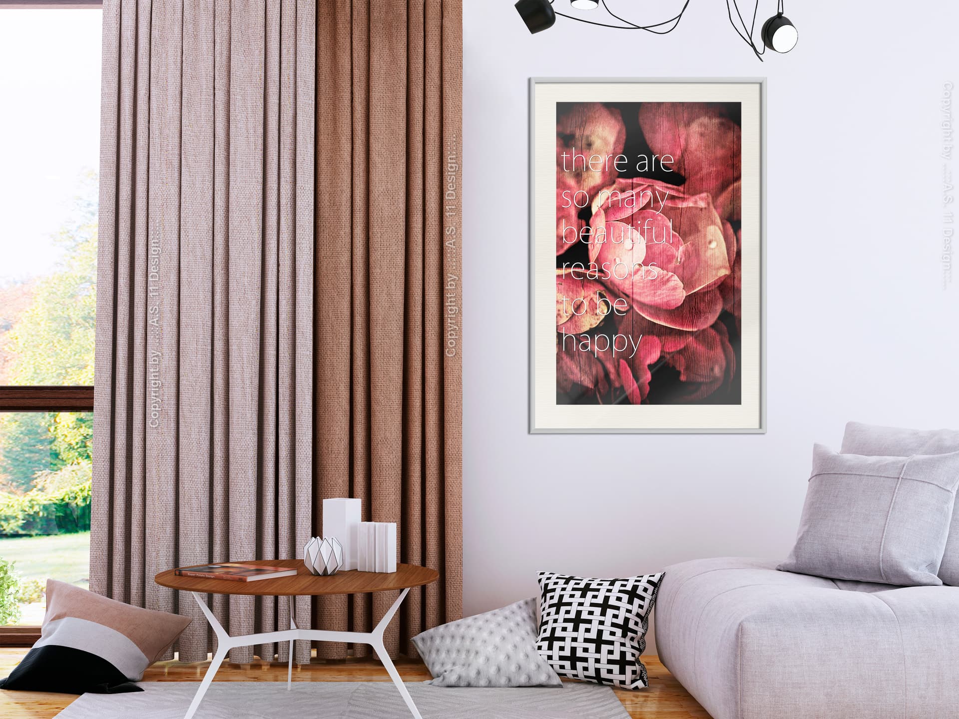 

Plakat - Wiele powodów do szczęścia (rozmiar 20x30, wykończenie Rama biała z passe-partout)
