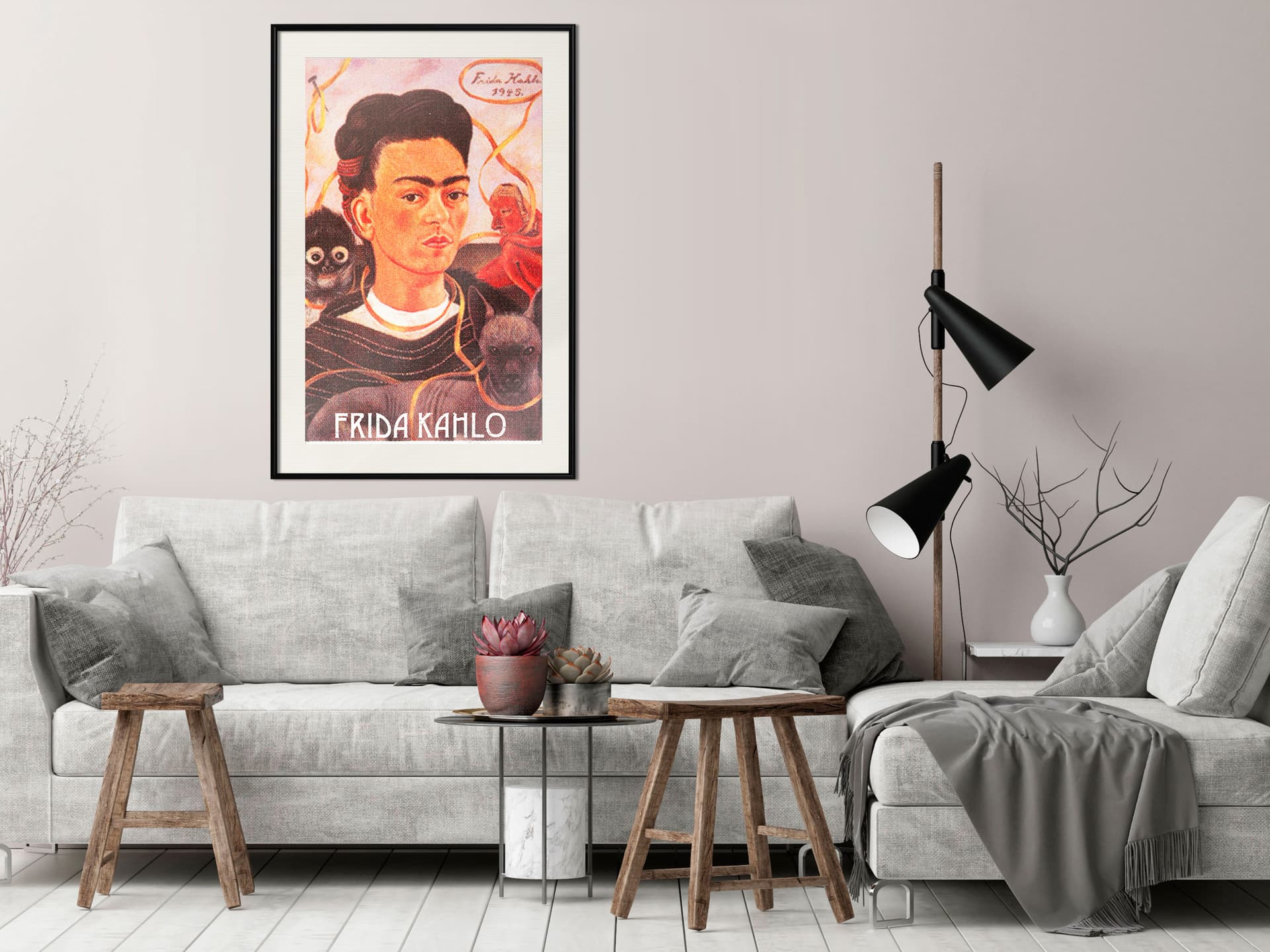 

Plakat - Frida Khalo – Autoportret (rozmiar 30x45, wykończenie Rama czarna z passe-partout)