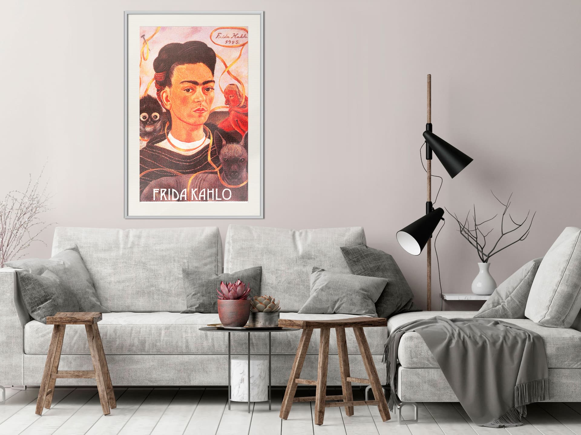 

Plakat - Frida Khalo – Autoportret (rozmiar 30x45, wykończenie Rama biała z passe-partout)