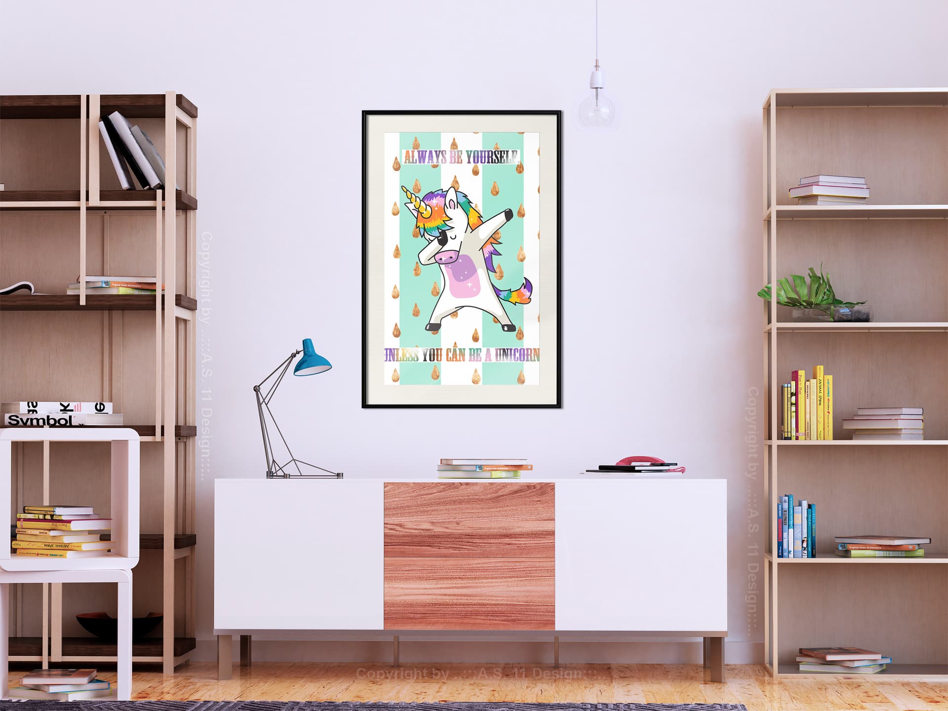 

Plakat - Dabujący jednorożec (rozmiar 40x60, wykończenie Rama czarna z passe-partout)