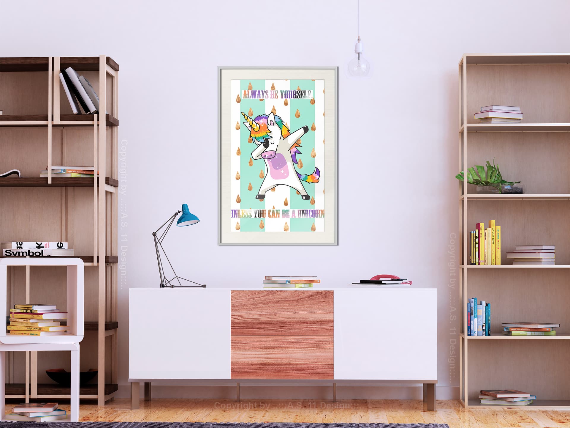

Plakat - Dabujący jednorożec (rozmiar 30x45, wykończenie Rama biała z passe-partout)