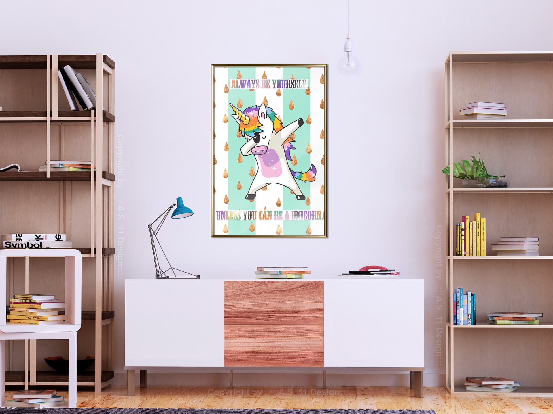 

Plakat - Dabujący jednorożec (rozmiar 20x30, wykończenie Rama złota)