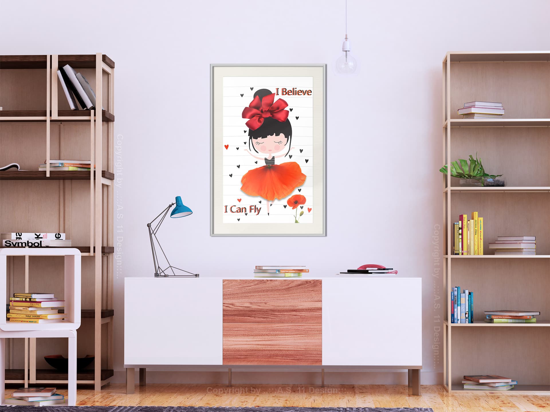 

Plakat - Makowa tancerka (rozmiar 30x45, wykończenie Rama biała z passe-partout)