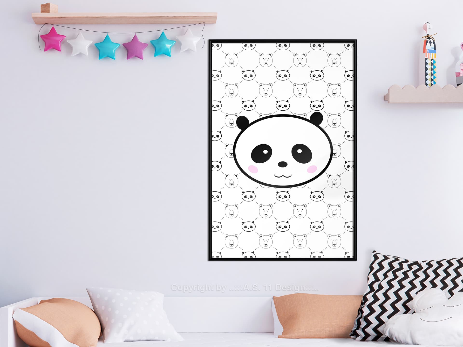 

Plakat - Panda i przyjaciele (rozmiar 20x30, wykończenie Rama czarna)