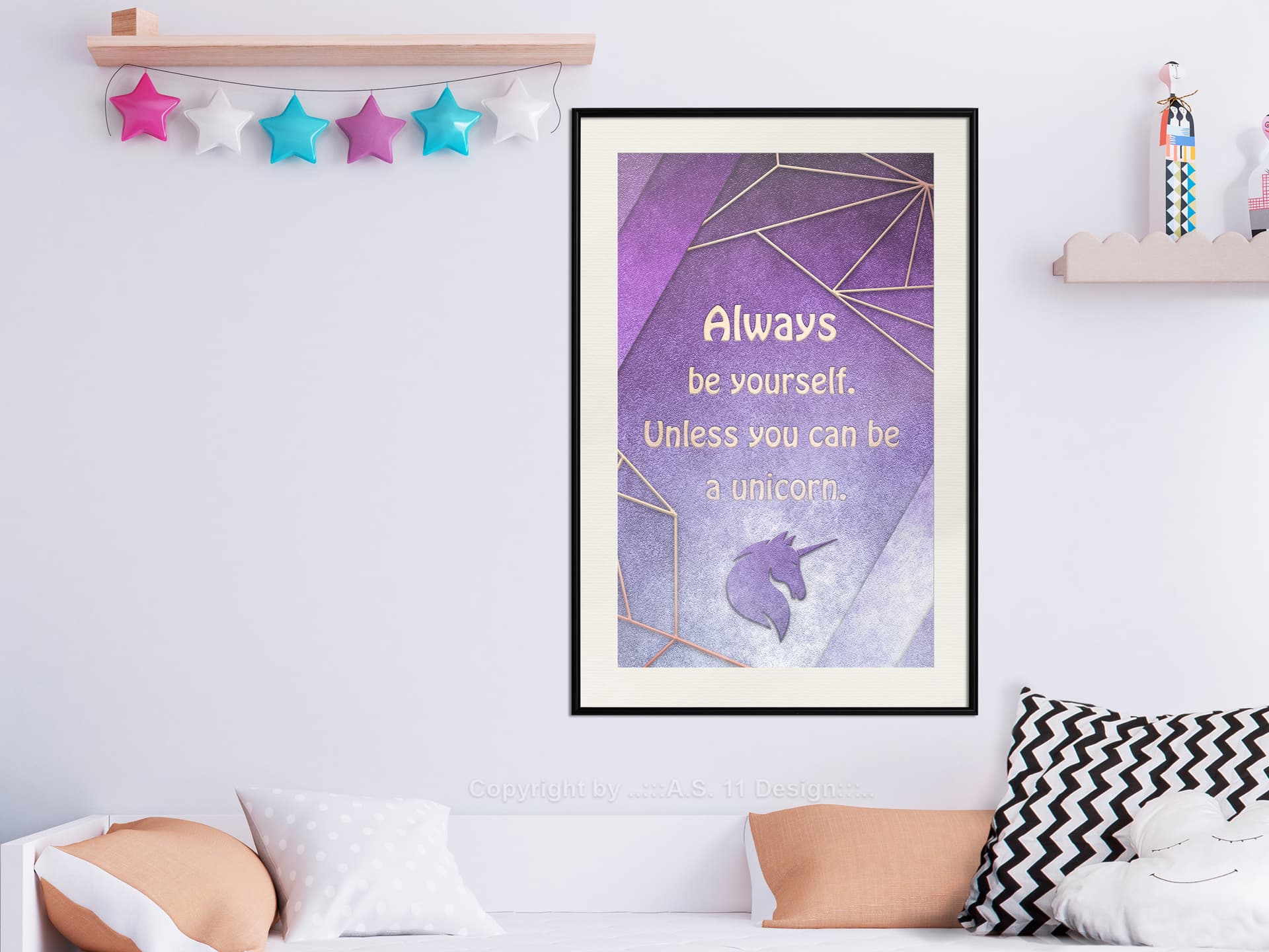 

Plakat - Zawsze bądź sobą (rozmiar 40x60, wykończenie Rama czarna z passe-partout)