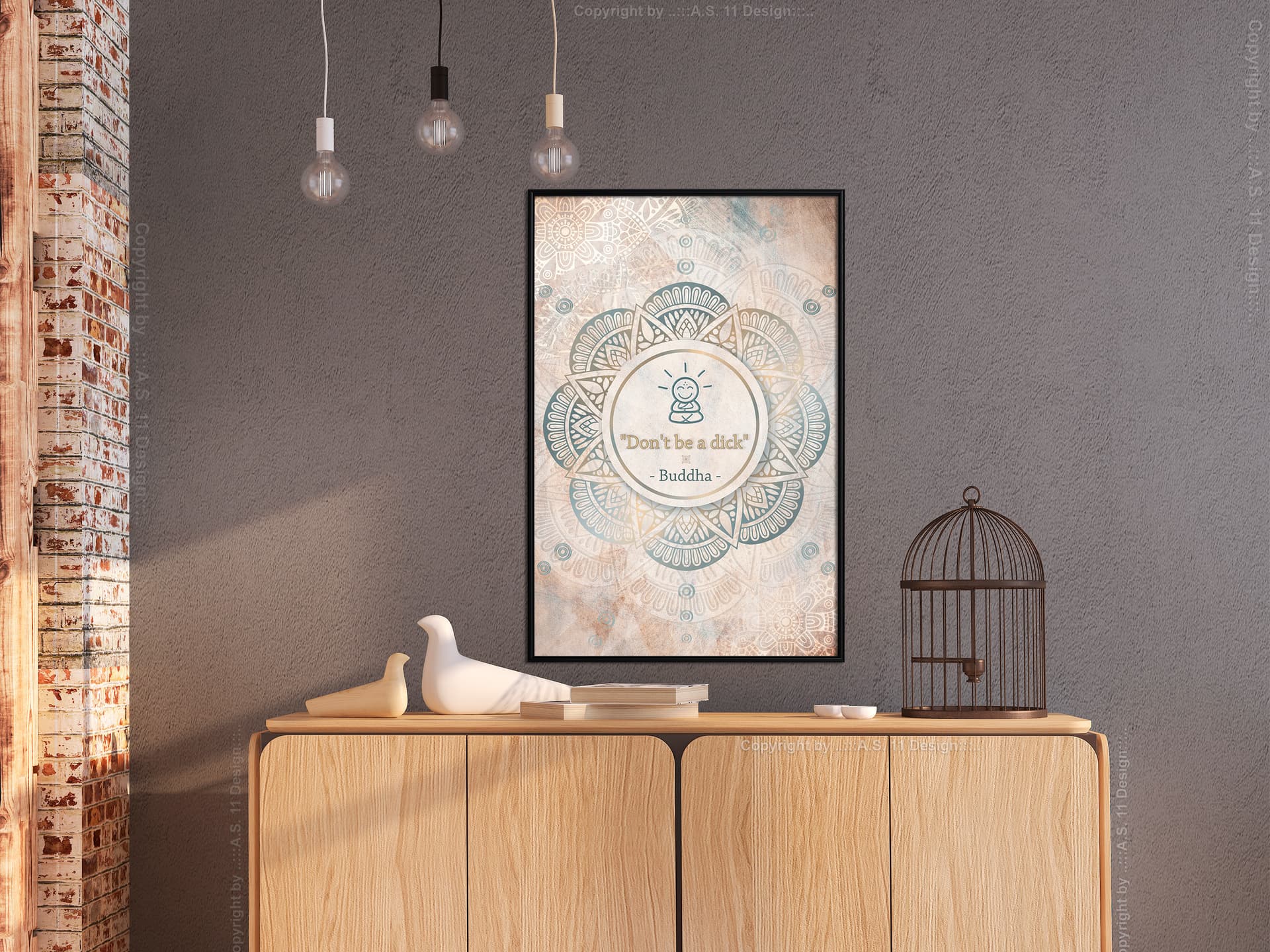 

Plakat - Budda ma rację (rozmiar 40x60, wykończenie Rama czarna)