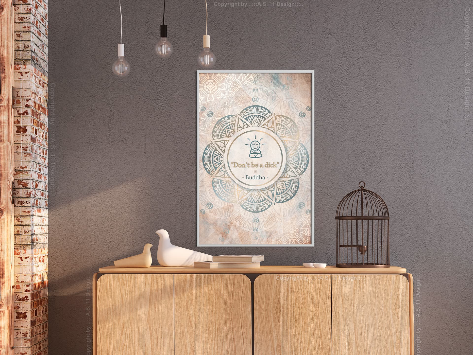 

Plakat - Budda ma rację (rozmiar 30x45, wykończenie Rama biała)