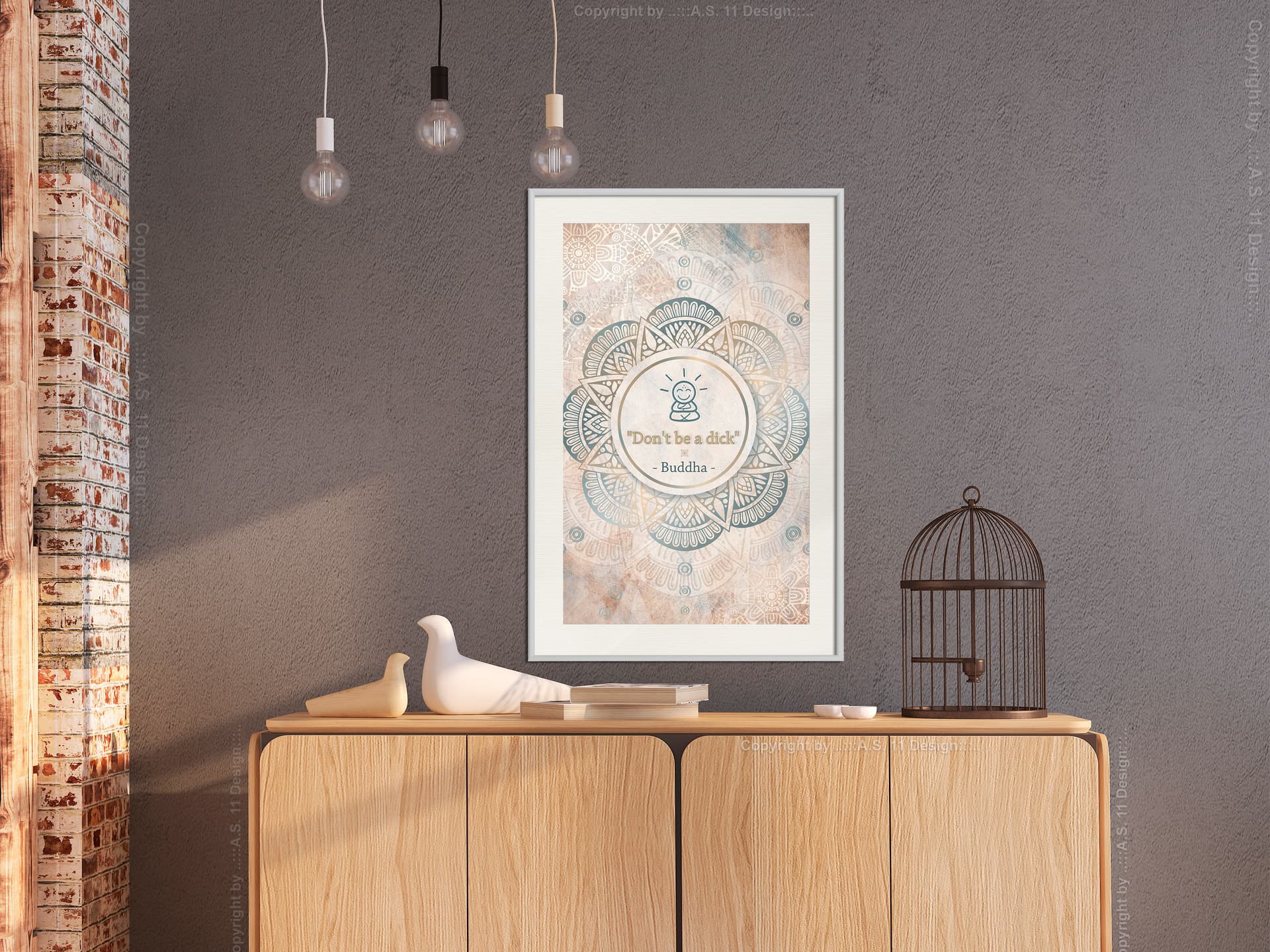 

Plakat - Budda ma rację (rozmiar 20x30, wykończenie Rama biała z passe-partout)