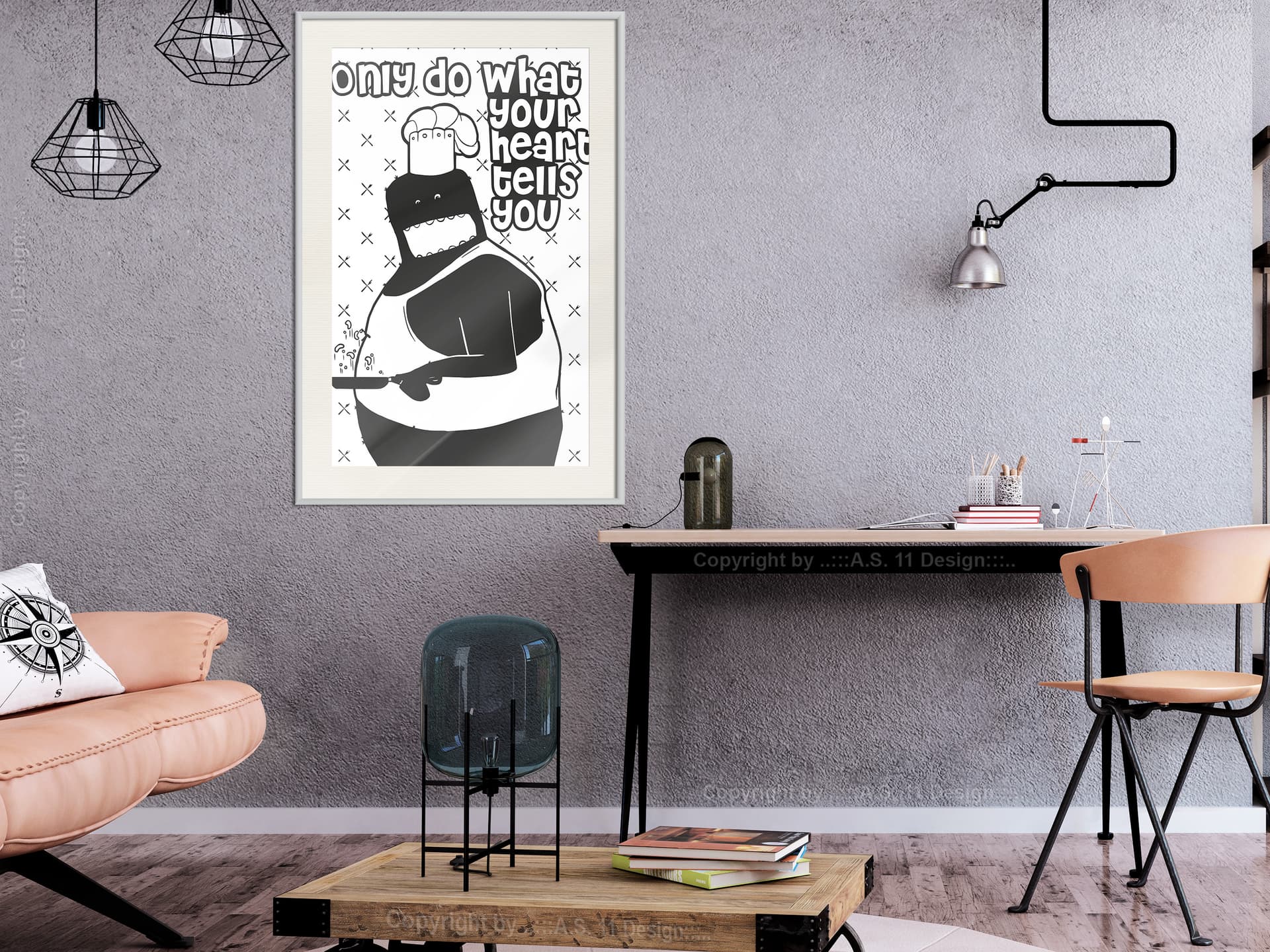 

Plakat - Idź za głosem serca II (rozmiar 30x45, wykończenie Rama biała z passe-partout)