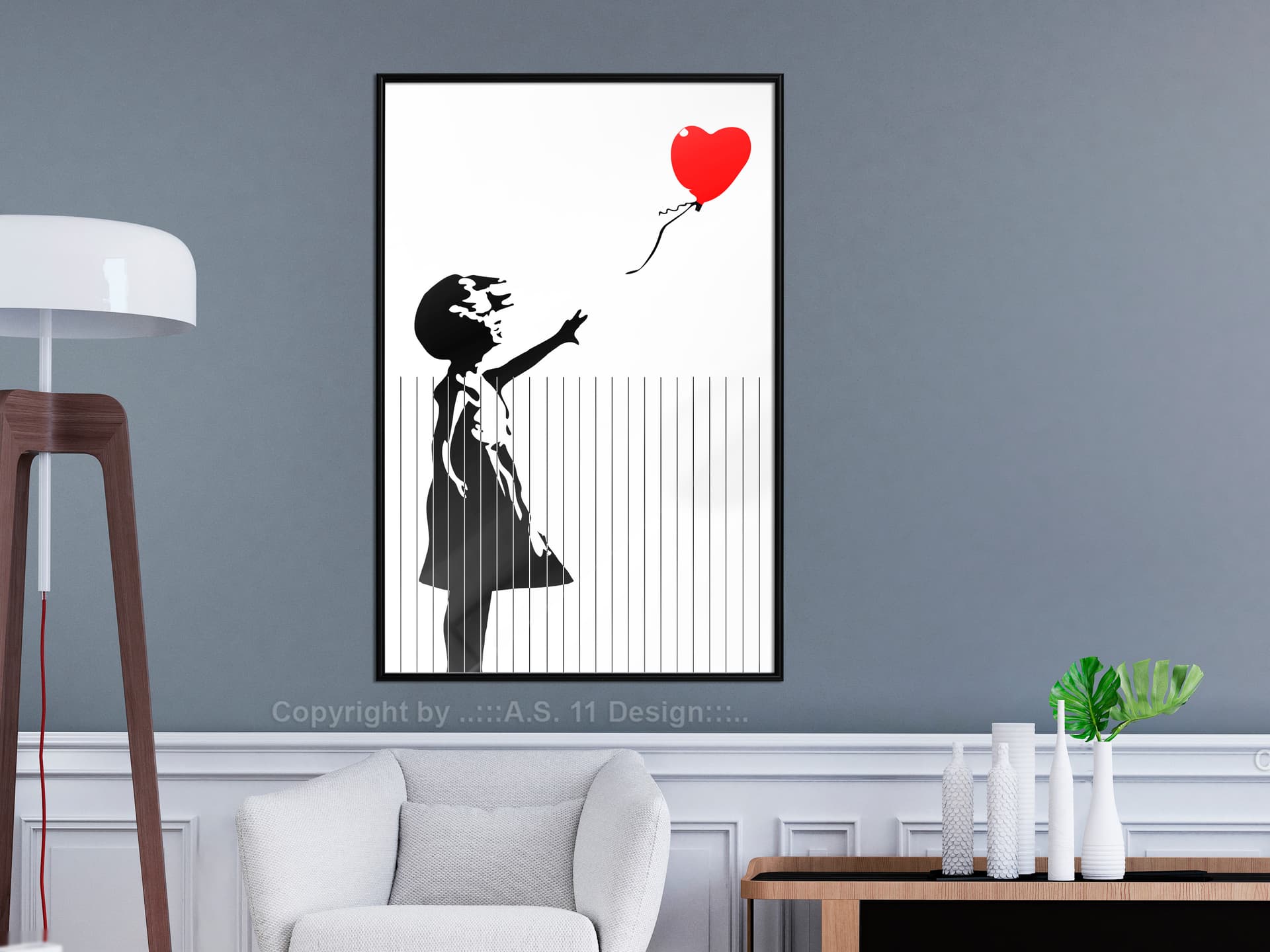 

Plakat - Banksy: Love is in the Bin (rozmiar 20x30, wykończenie Rama czarna)