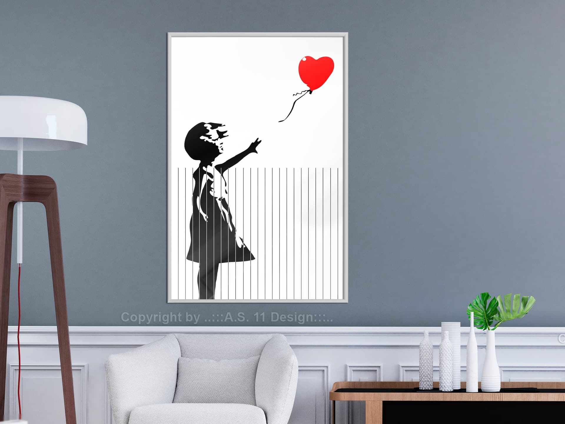 

Plakat - Banksy: Love is in the Bin (rozmiar 30x45, wykończenie Rama biała)