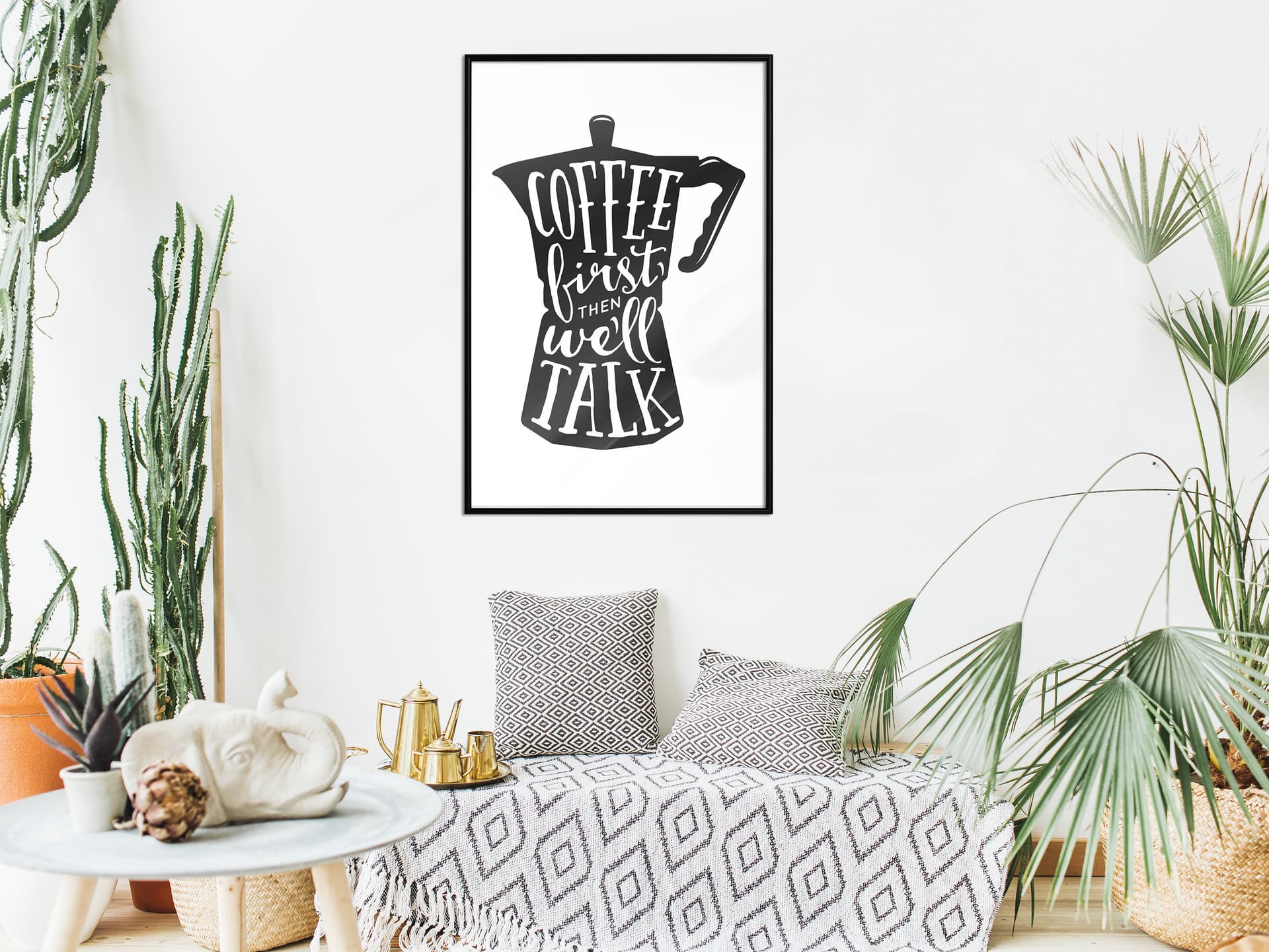 

Plakat - Najpierw kawa (rozmiar 20x30, wykończenie Rama czarna)