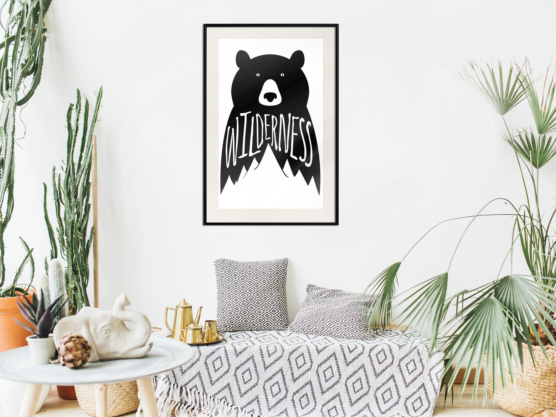

Plakat - Dziki niedźwiedź (rozmiar 20x30, wykończenie Rama czarna z passe-partout)