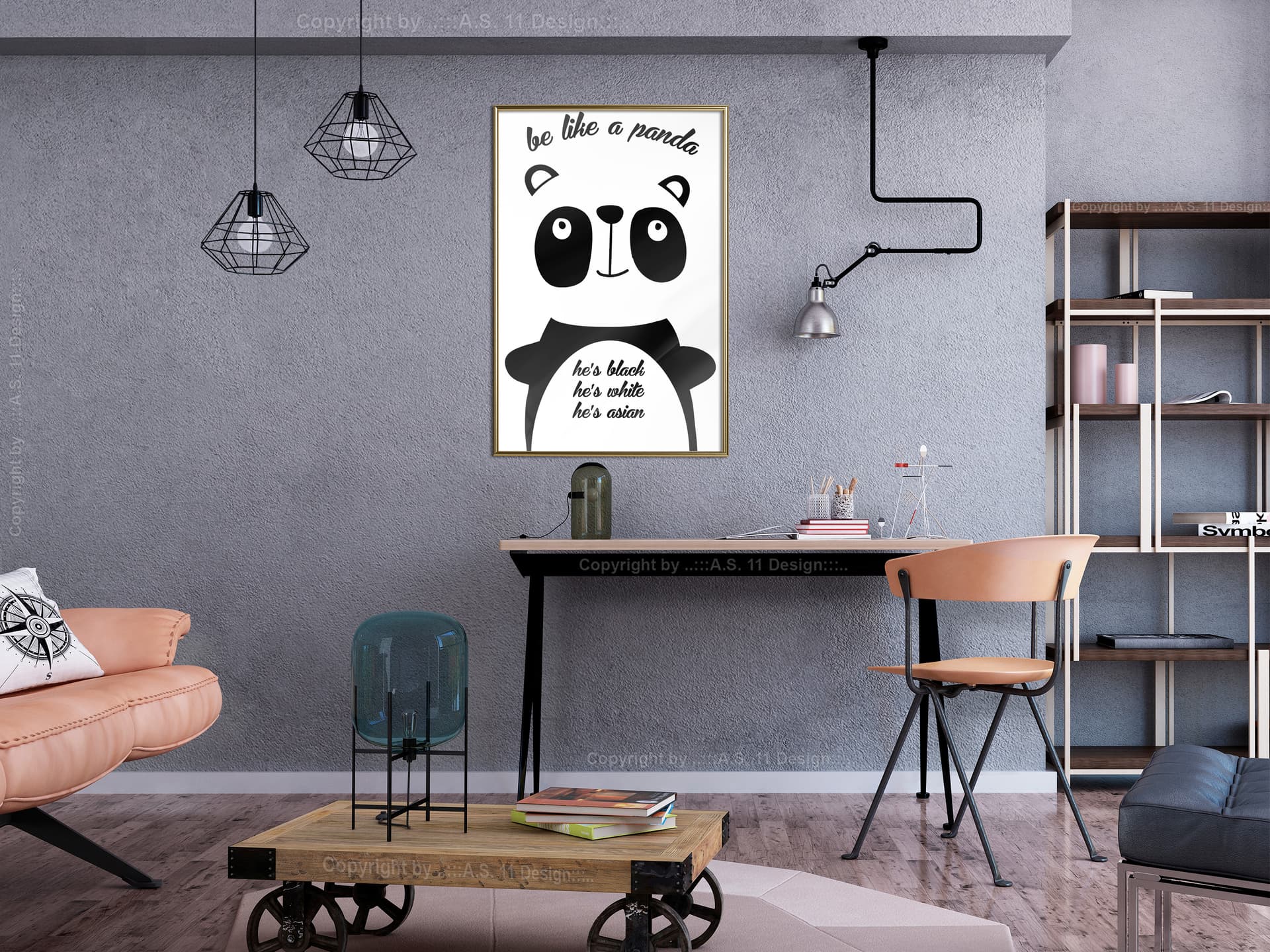 

Plakat - Tolerancyjna panda (rozmiar 20x30, wykończenie Rama złota)
