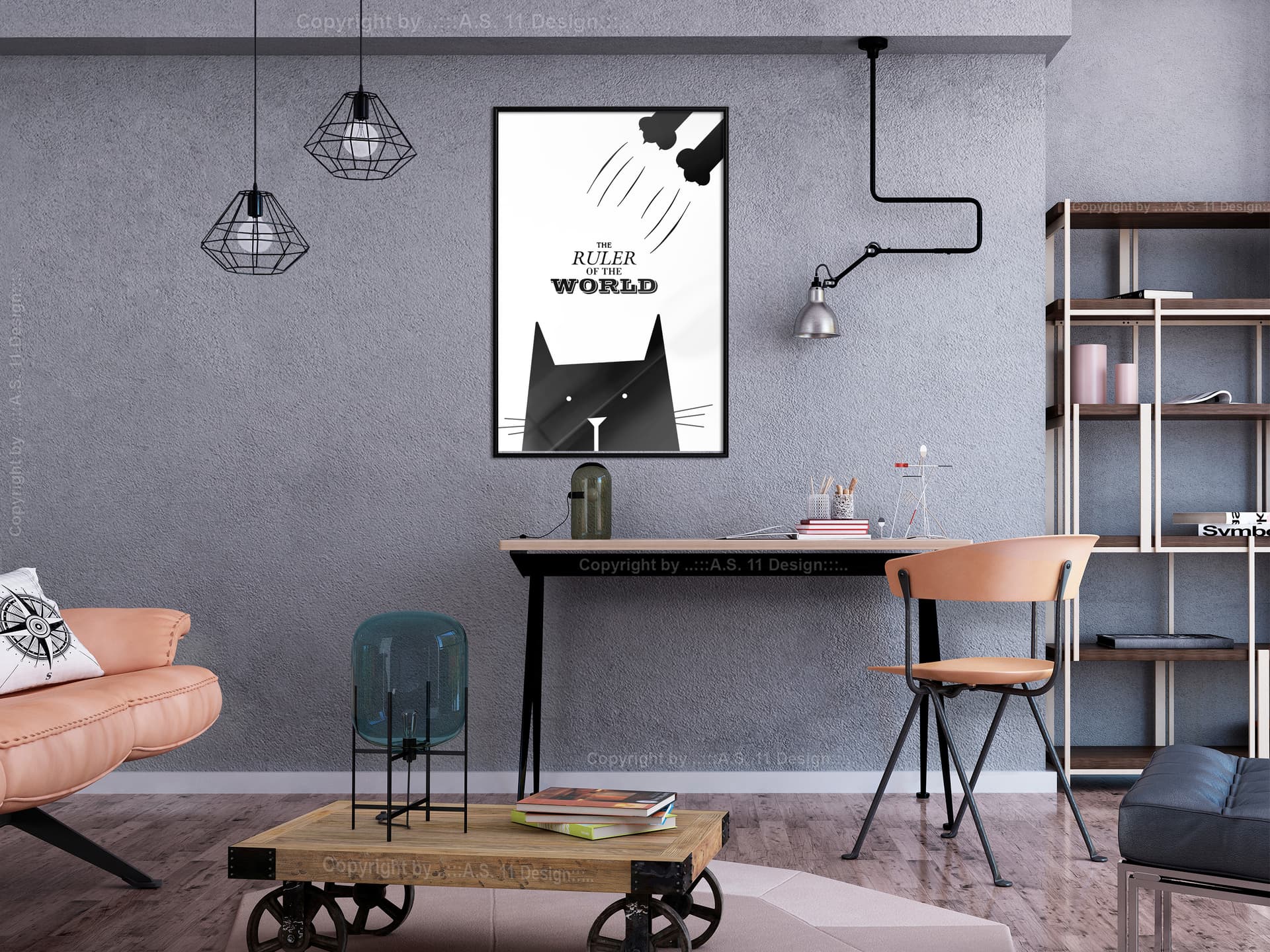 

Plakat - Apodyktyczny kot (rozmiar 20x30, wykończenie Rama czarna)