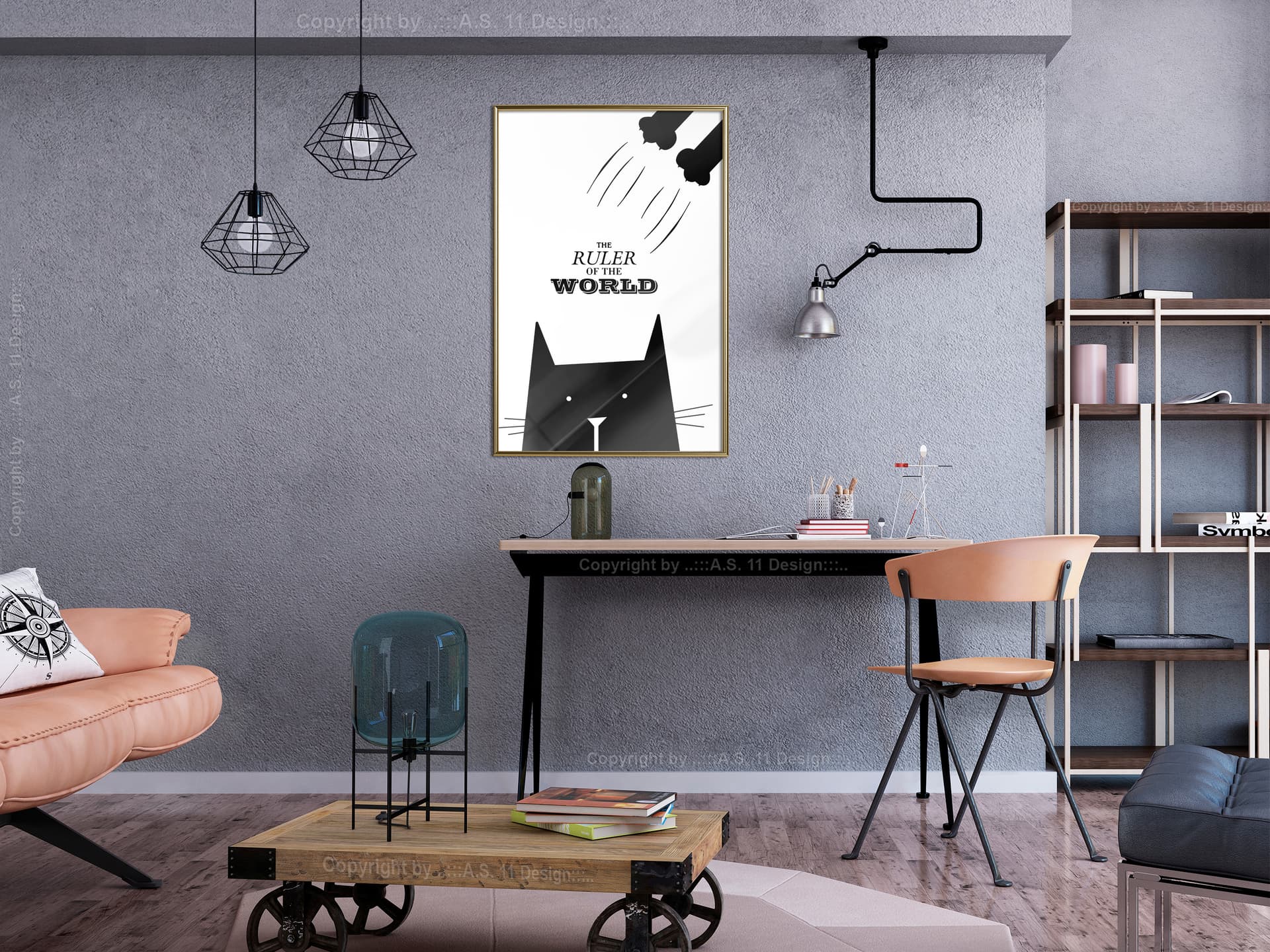 

Plakat - Apodyktyczny kot (rozmiar 20x30, wykończenie Rama złota)