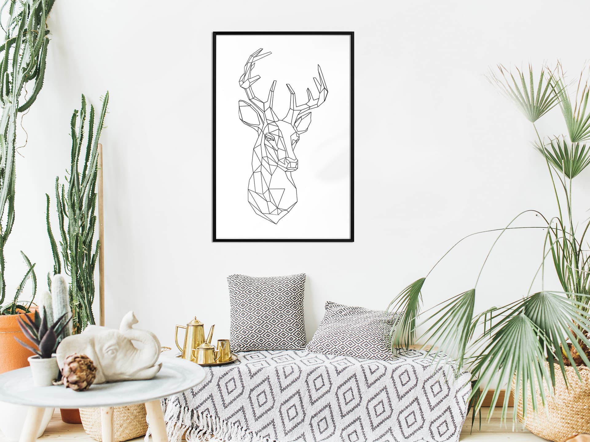 

Plakat - Minimalistyczny jeleń (rozmiar 20x30, wykończenie Rama czarna)